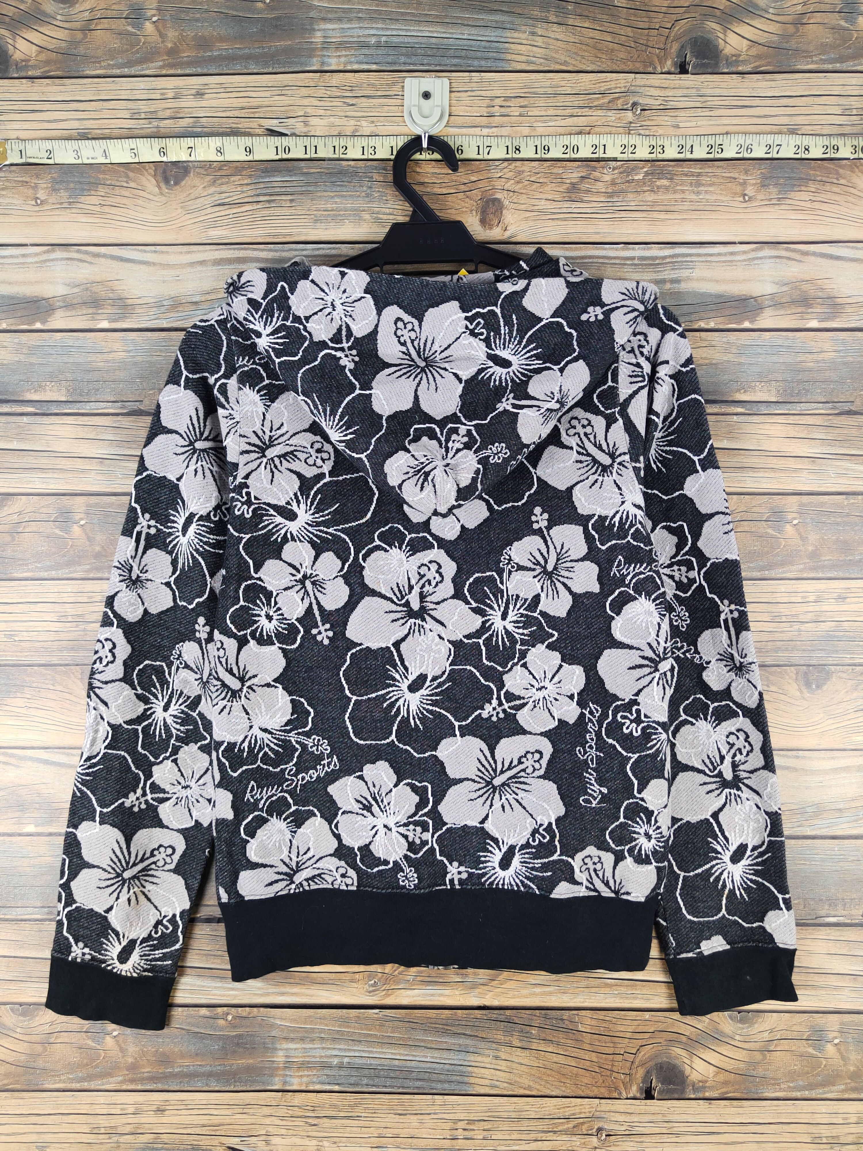 Japanese Brand × Vintage DL Ryu Sports Black Gray Hoodie Sweatshirts #2480 Size M / US 6-8 / IT 42-44 - 9 Thumbnail