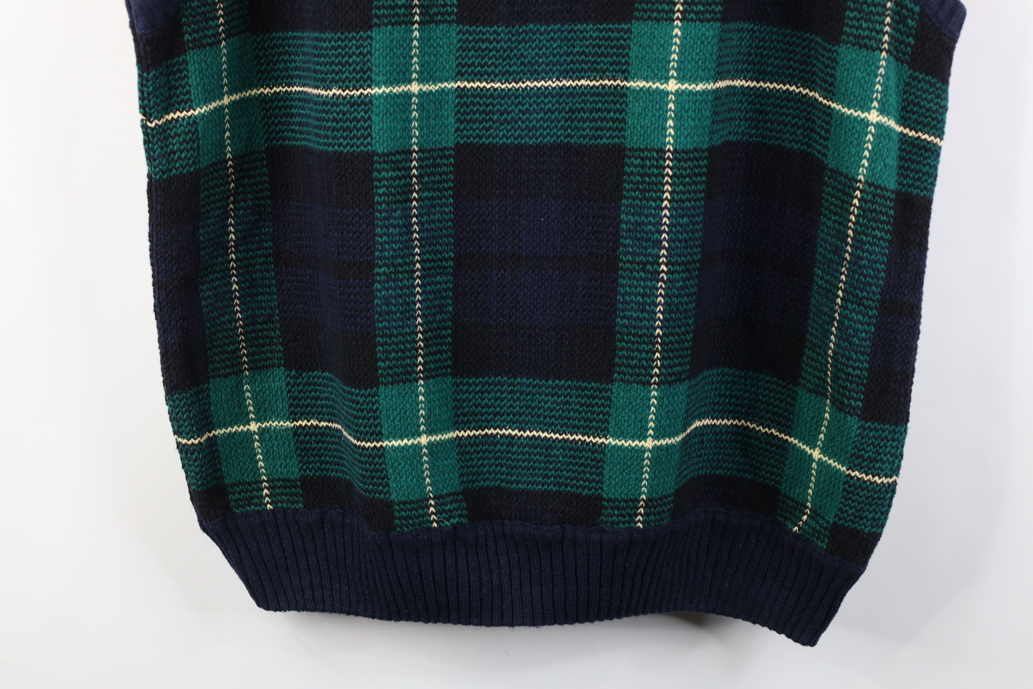 Vintage Vintage 90s Streetwear Blend Knit V-Neck Sweater Vest Plaid Size US XL / EU 56 / 4 - 10 Thumbnail