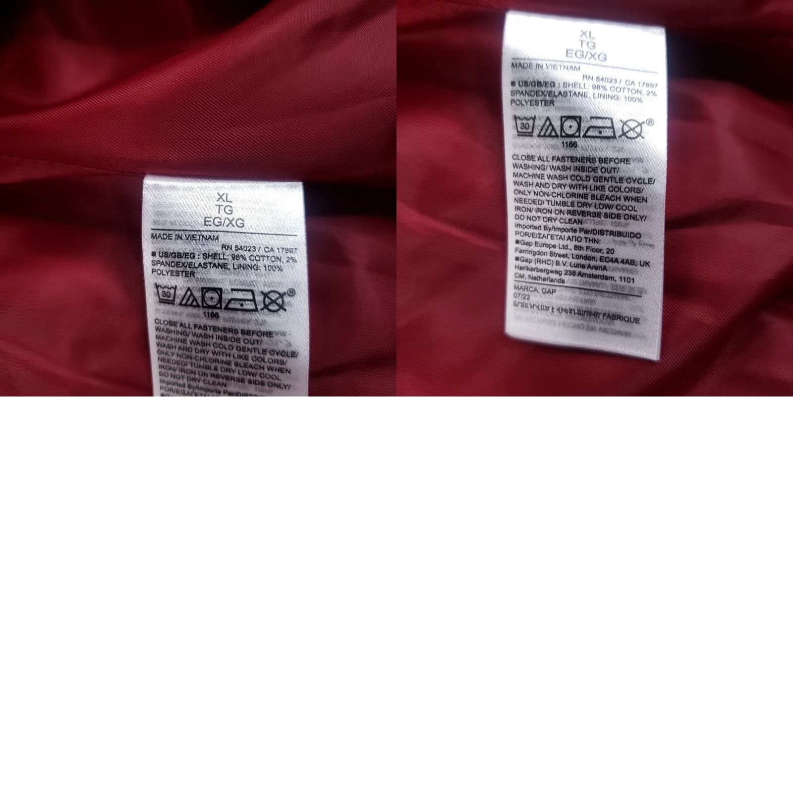 Gap Gap Blazer Women's Extra Large Red Velour Jacket with Shoulder Pads and Stretch Size XL / US 12-14 / IT 48-50 - 8 Thumbnail