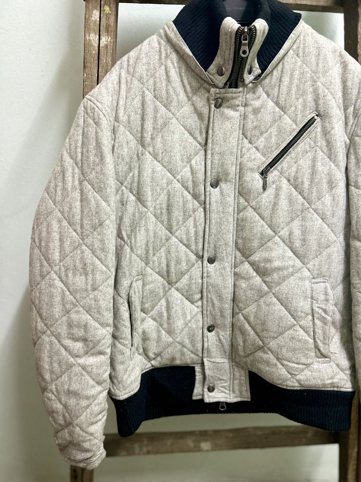 Michel Klein Vintage Michel Klein Quilted Bomber Jacket Size US M / EU 48-50 / 2 - 2 Thumbnail
