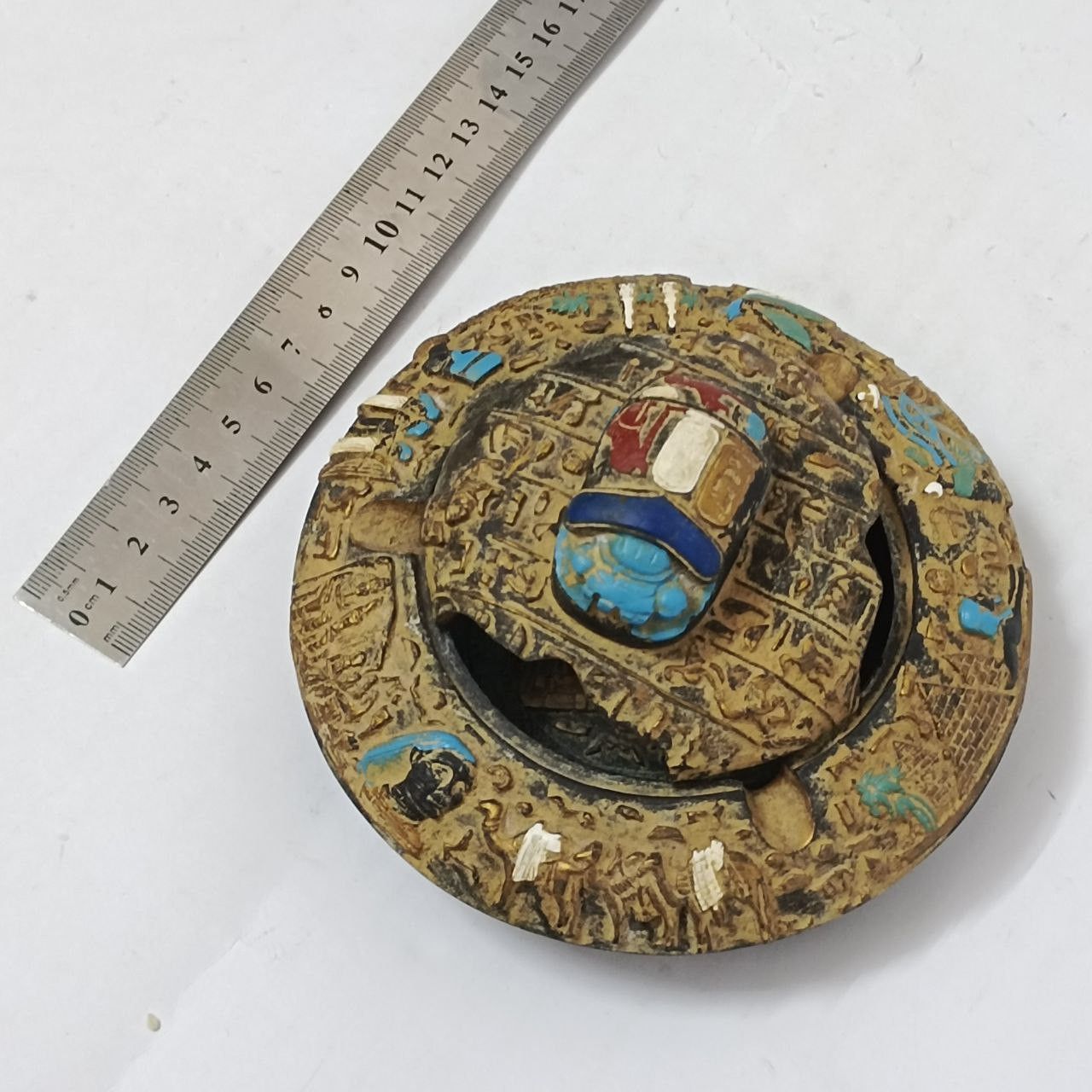 Handmade Egyptian pharaonic ashtray with engraved ancient symbols Size ONE SIZE - 5 Thumbnail