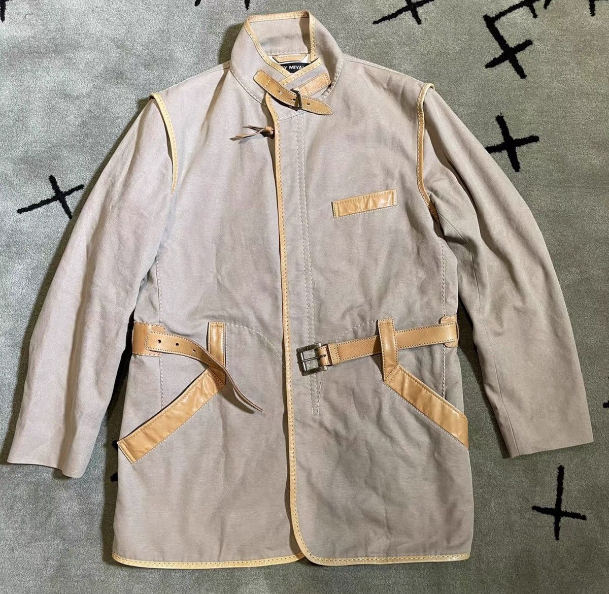 Issey Miyake ISSEY MIYAKE Fall/Winter 2007 Leather Jacket/Coat Size US M / EU 48-50 / 2 - 1 Thumbnail