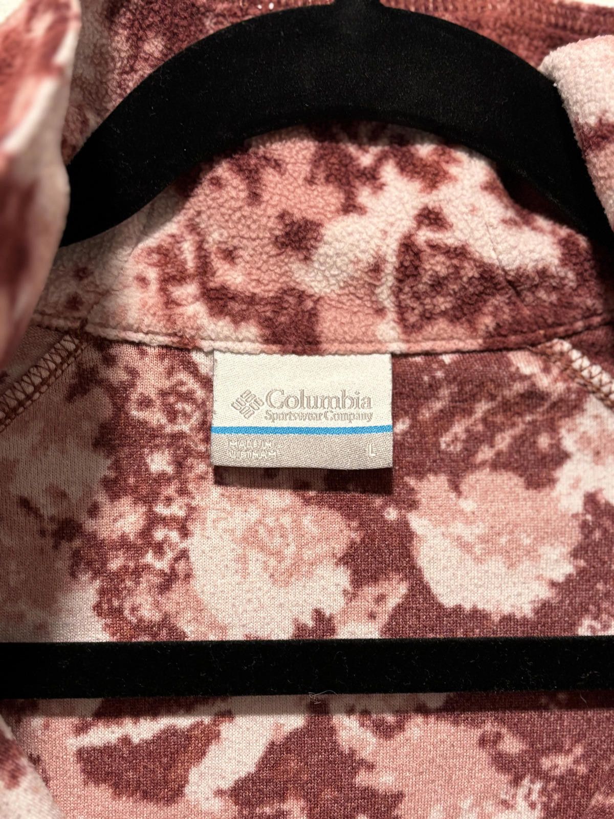 Columbia Columbia Women's Fleece Jacket Red Half-Zip Pullover Size L / US 10 / IT 46 - 4 Thumbnail