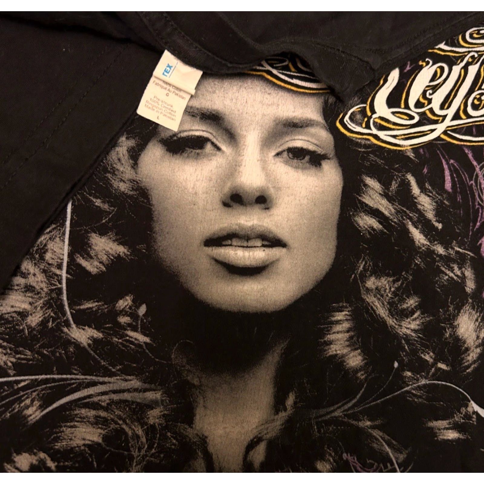 Doublet VINTAGE Alicia Keys All Over Double Sided VTG Shirt L Large Black R&B Hip Hop 90s 2000s Tee Mens Shirts Size US L / EU 52-54 / 3 - 3 Thumbnail