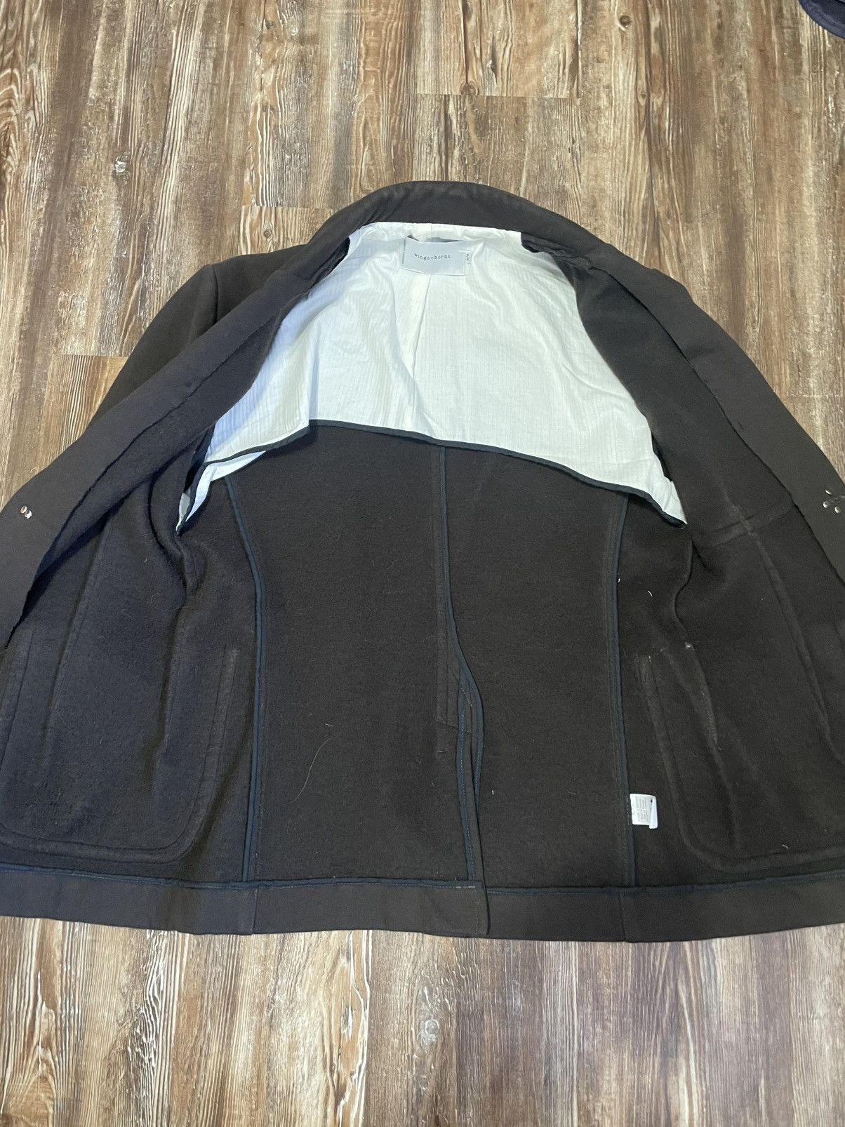 Wings + Horns Custom Brown Cotton Blazer Fisherman Hook Clasp Nautical M Size US M / EU 48-50 / 2 - 4 Thumbnail