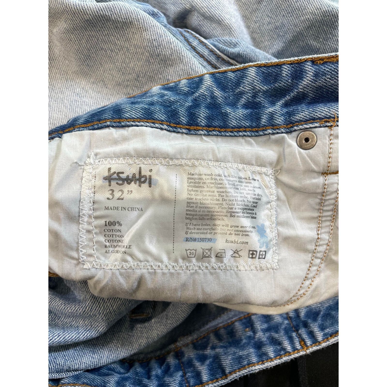 Ksubi Ksubi Plus Logo Light Wash Jeans Size US 32 / EU 48 - 4 Thumbnail