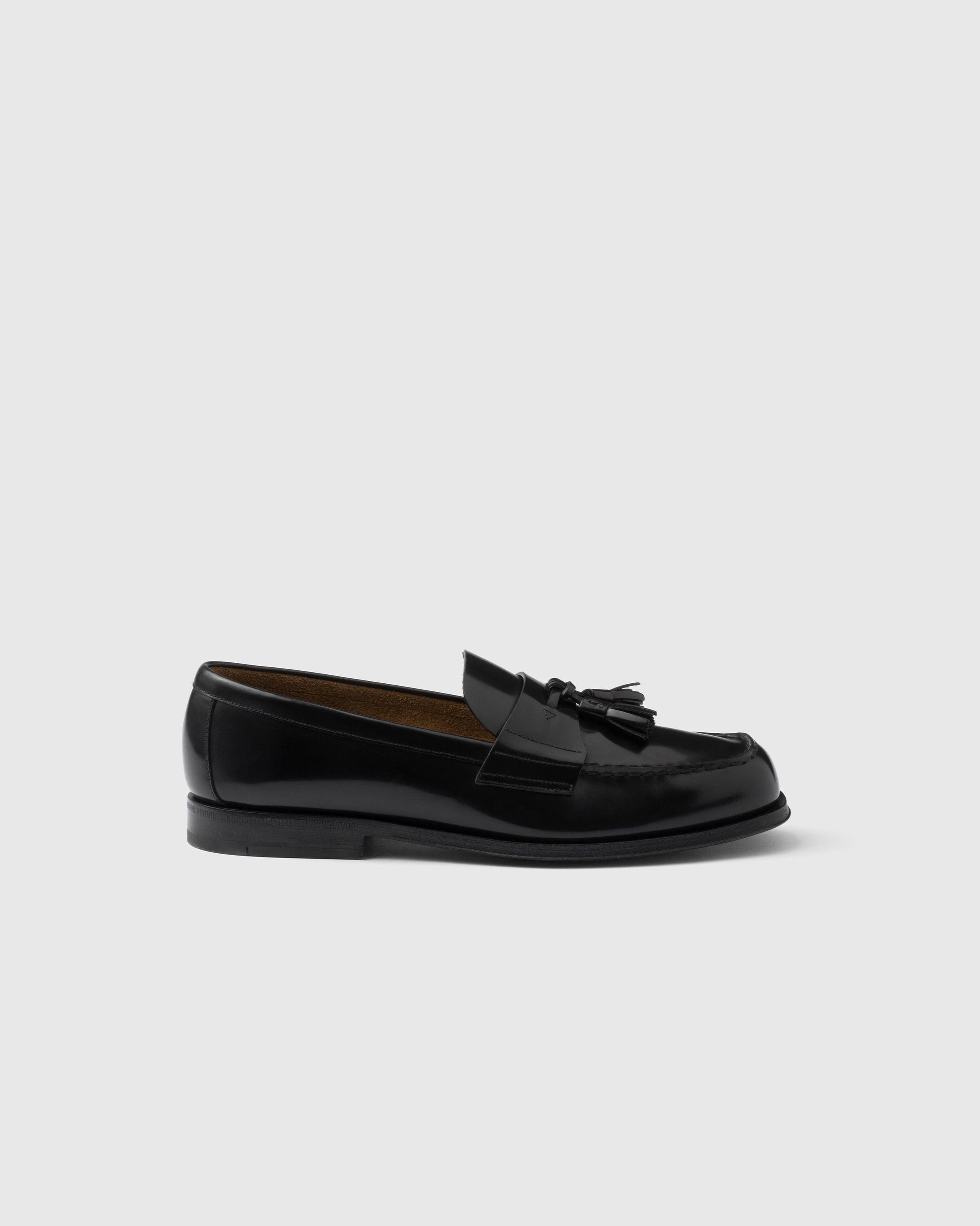 Prada o1bcso1str1025 Spazzolato Brushed Loafers in Black Size US 9 / EU 42 - 2 Thumbnail