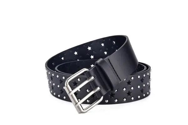 Leather × Vintage Star Hollow Double Row Belt Size ONE SIZE - 2 Thumbnail