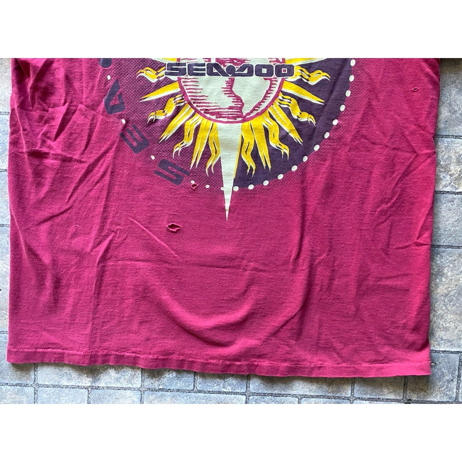 Vintage VINTAGE SD Sport T-Shirt Red Sea-Doo Men L Short Sleeve Sports Shirt Red Sea-Doo Vintage Mens L Size US L / EU 52-54 / 3 - 2 Thumbnail