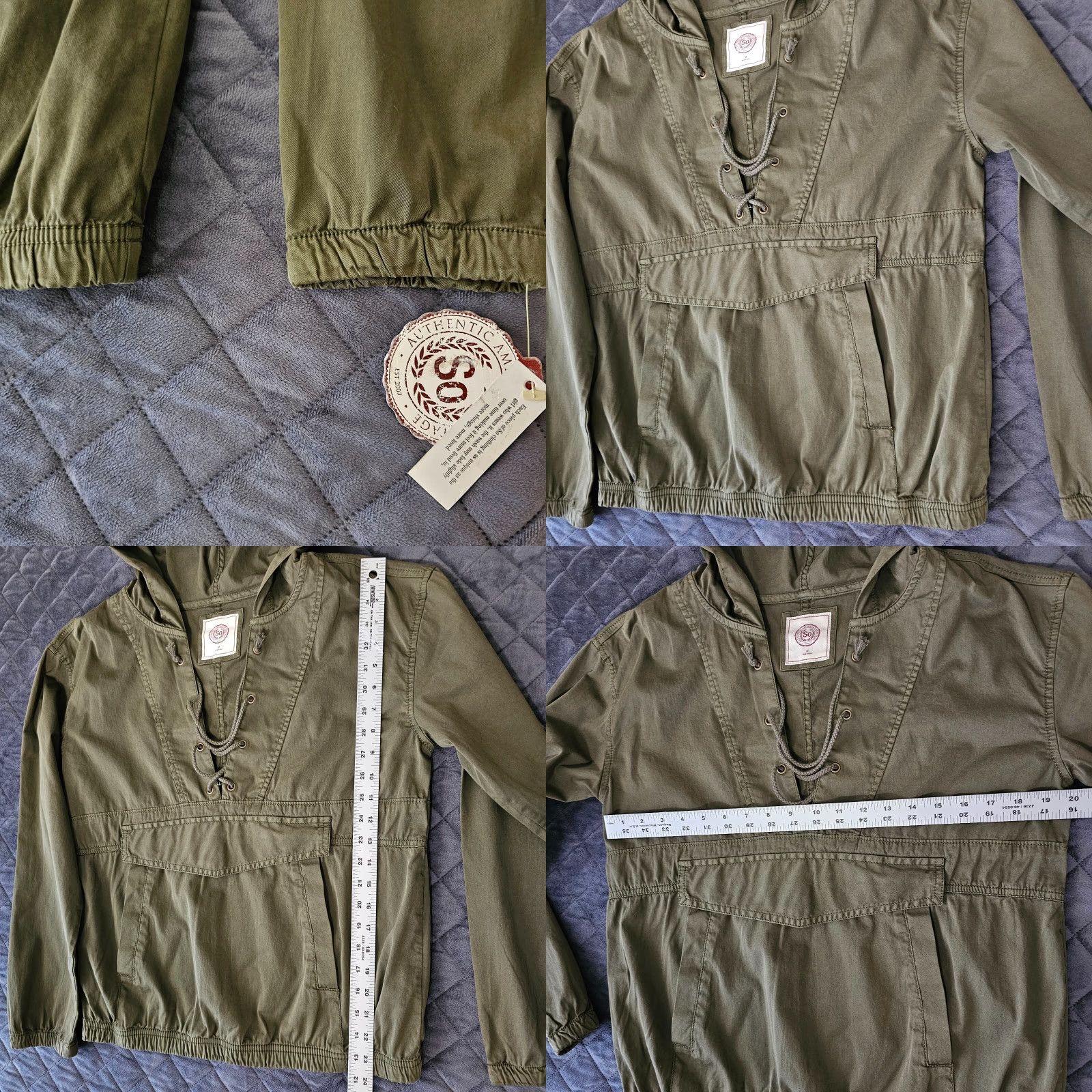 Vintage American Heritage Hooded Jacket Womens Short Olive Green Lace Size M Casual Size M / US 6-8 / IT 42-44 - 8 Thumbnail