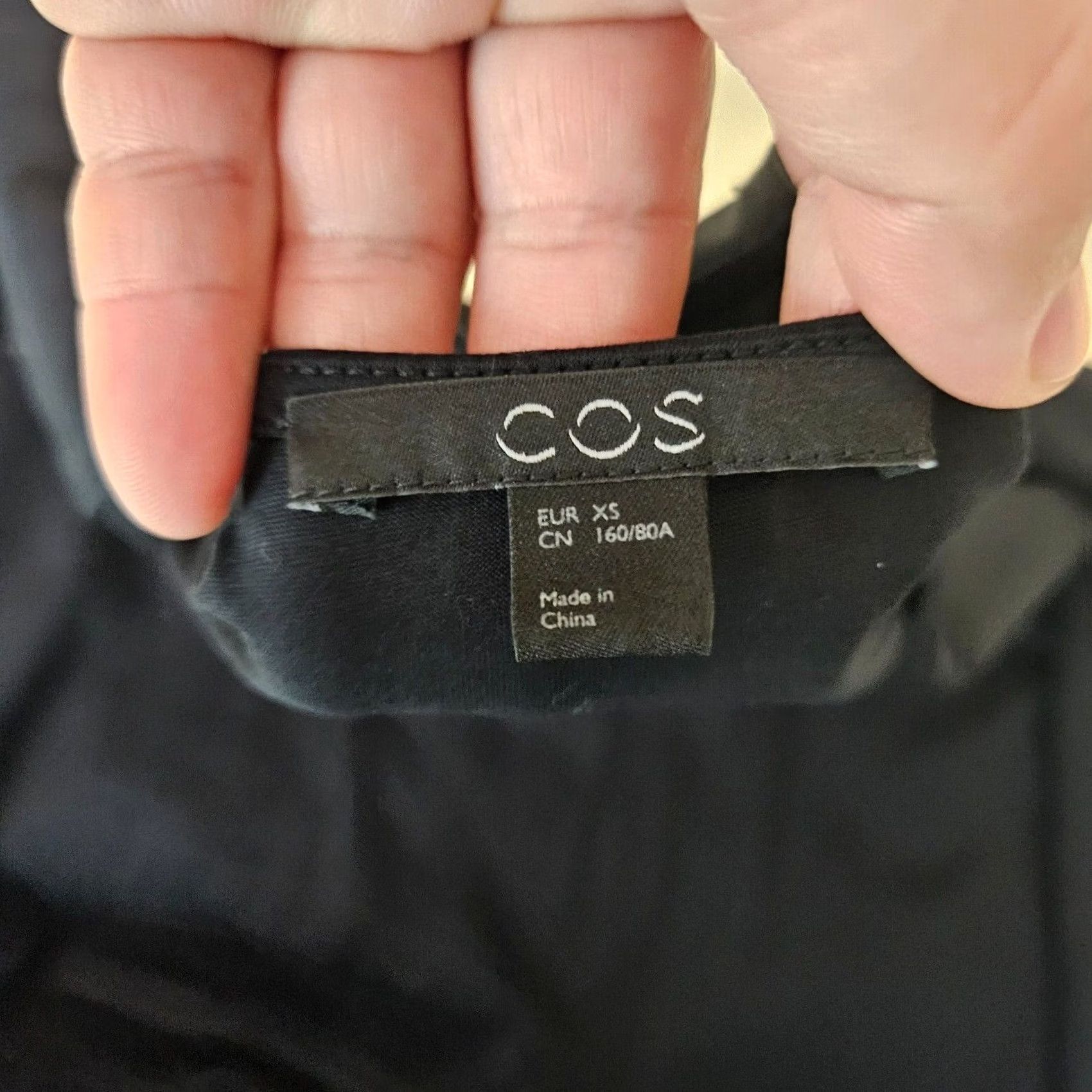 Cos COS Women's Black V-neck Short Sleeve Batwing Casual Top XS Size XS / US 0-2 / IT 36-38 - 7 Thumbnail