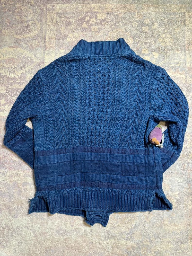 Greg Lauren greg lauren size 2 Knitted Taoist robe in navy blue 2506-N Size US M / EU 48-50 / 2 - 2 Thumbnail