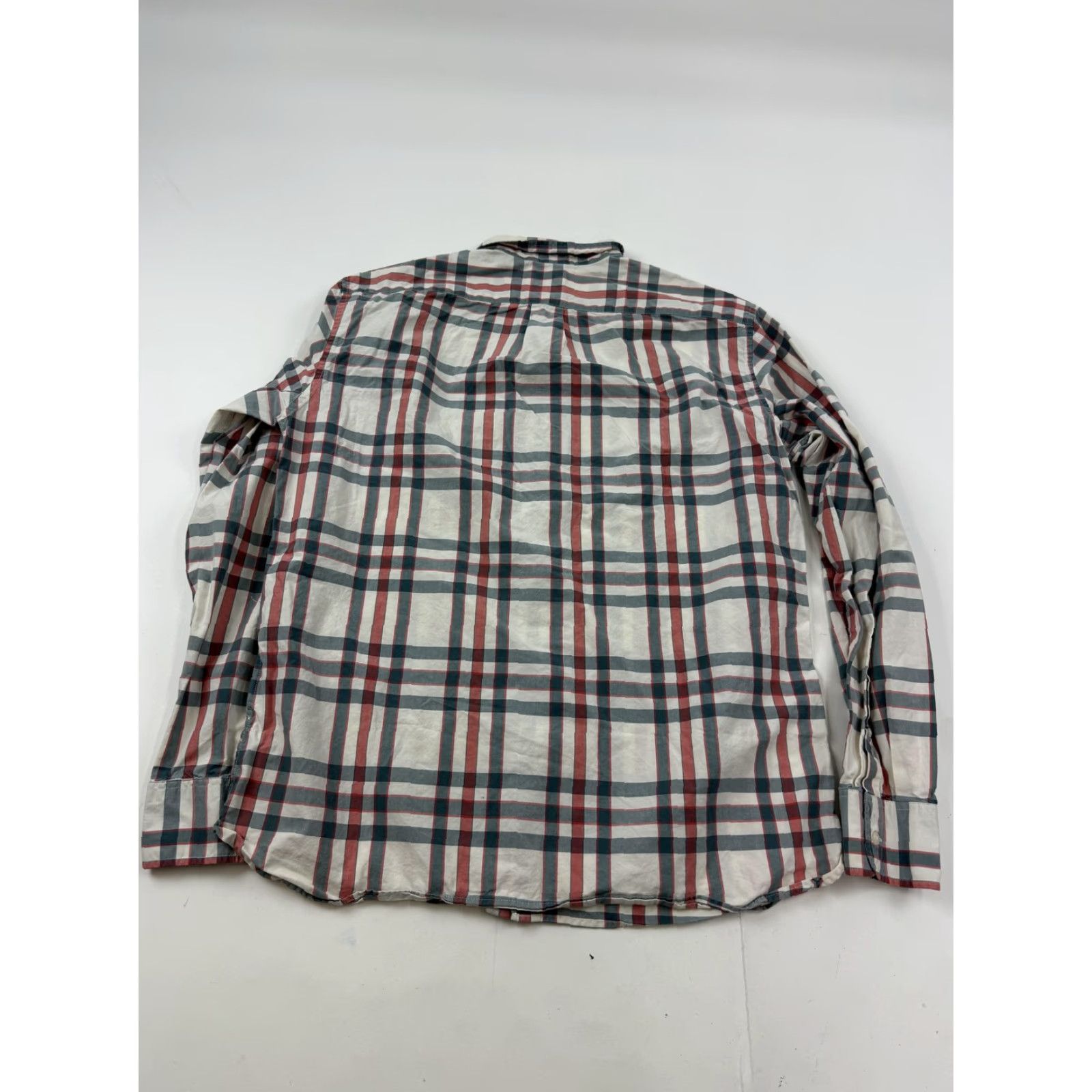 J.Crew J.Crew Shirt Mens Large White Plaid Long Sleeve Button Front Slim Cotton Casual Size US L / EU 52-54 / 3 - 6 Thumbnail