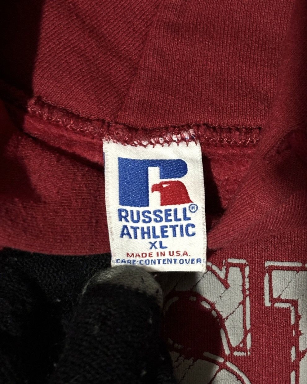 Russell Athletic 1990’s Russell Athletic “Spellout” Red Hoodie Size US XL / EU 56 / 4 - 6 Thumbnail