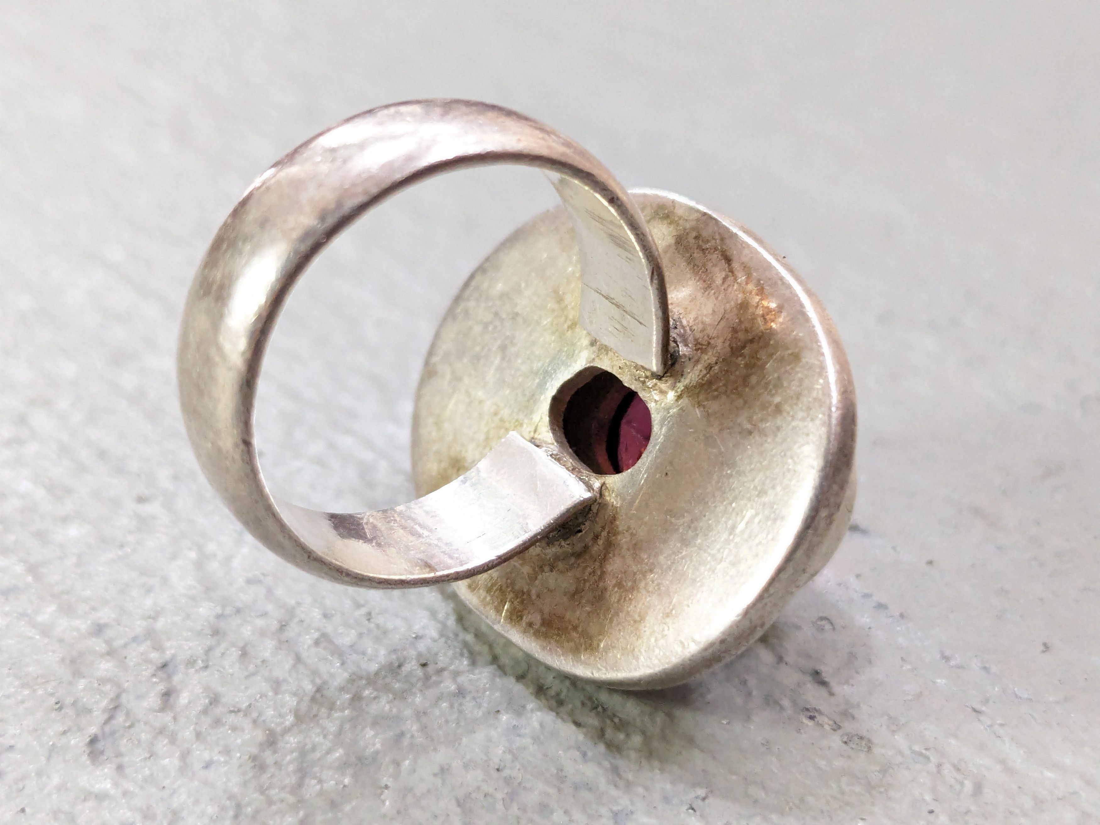 Jewelry × Vintage Sterling Silver Ring Pink Tourmaline 9.25 Avant Garde Size ONE SIZE - 6 Thumbnail