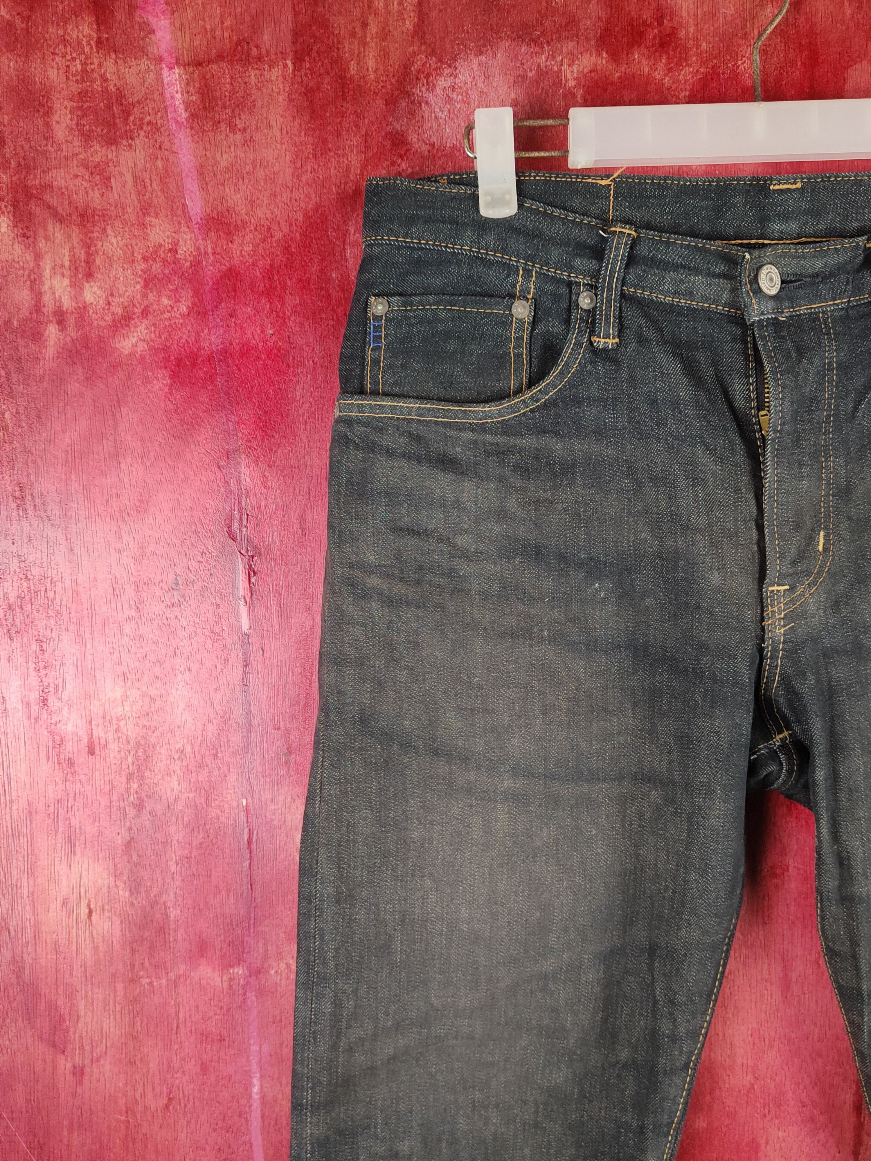 Edwin Edwin Black Distressed Ripped Jeans #S2148 Size US 31 - 3 Thumbnail