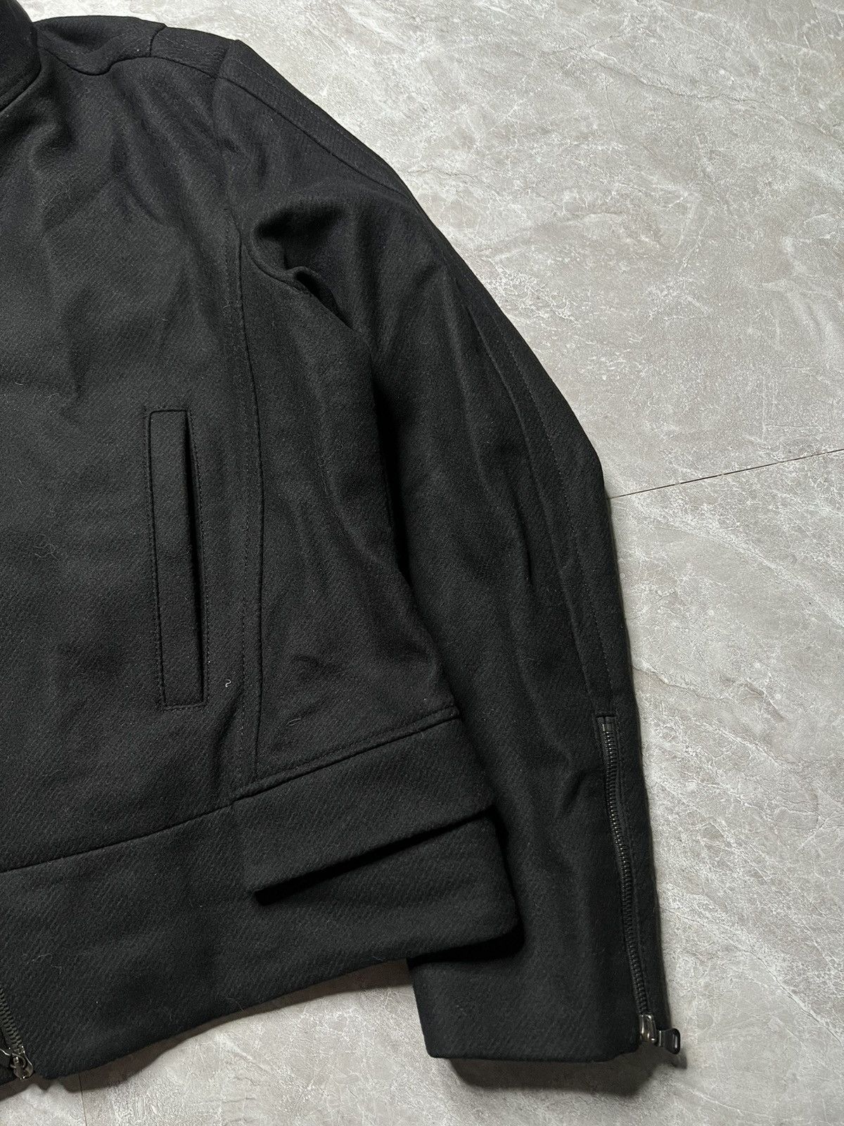 Hugo Boss Hugo Boss Melton Wool Nylon Blend Motorcycle Jacket Size US L / EU 52-54 / 3 - 3 Thumbnail