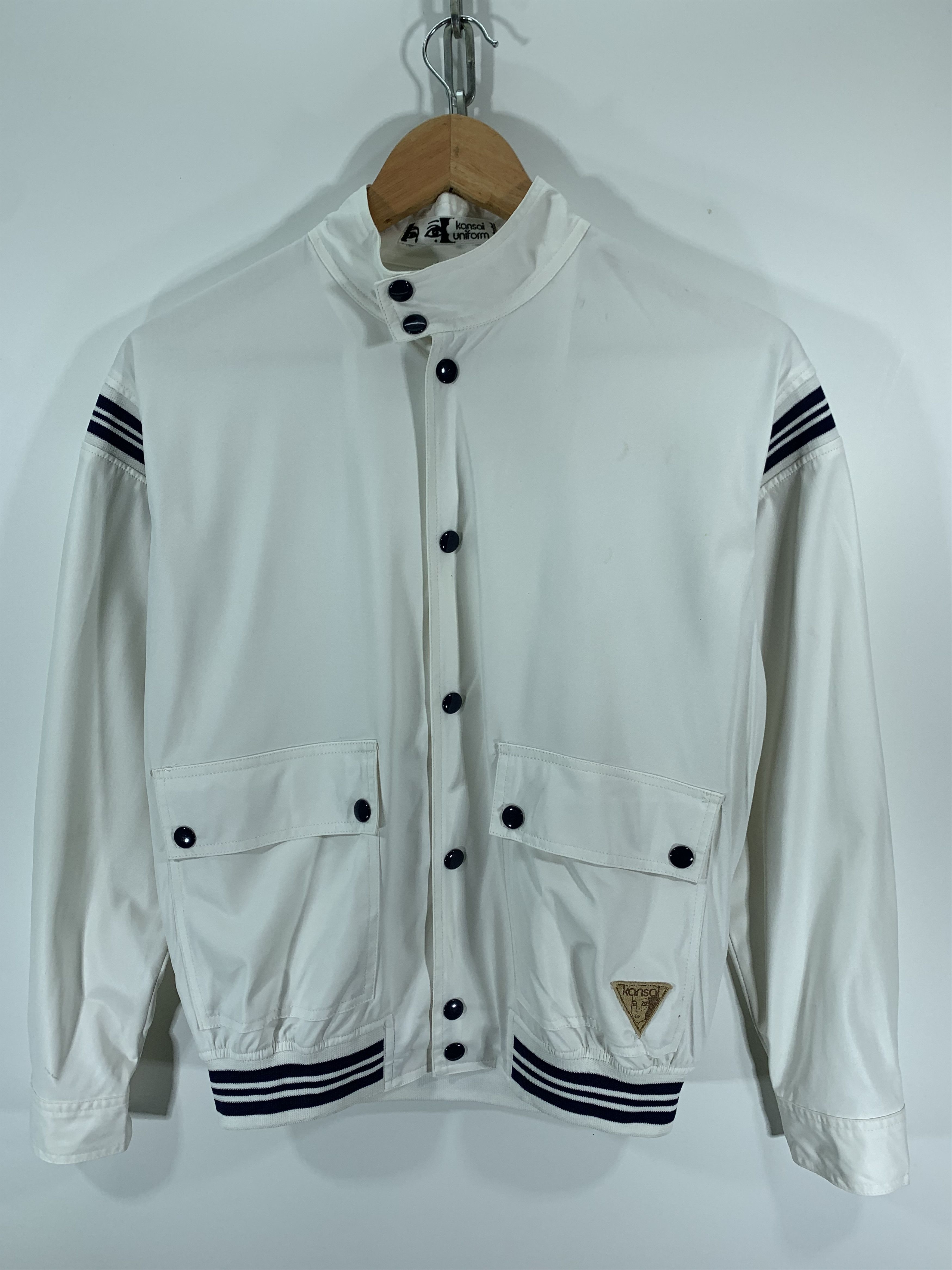 Designer × Kansai Yamamoto × Vintage Vintage Kansai Yamamoto Eye Uniform Bomber Jacket Size US S / EU 44-46 / 1 - 1 Thumbnail