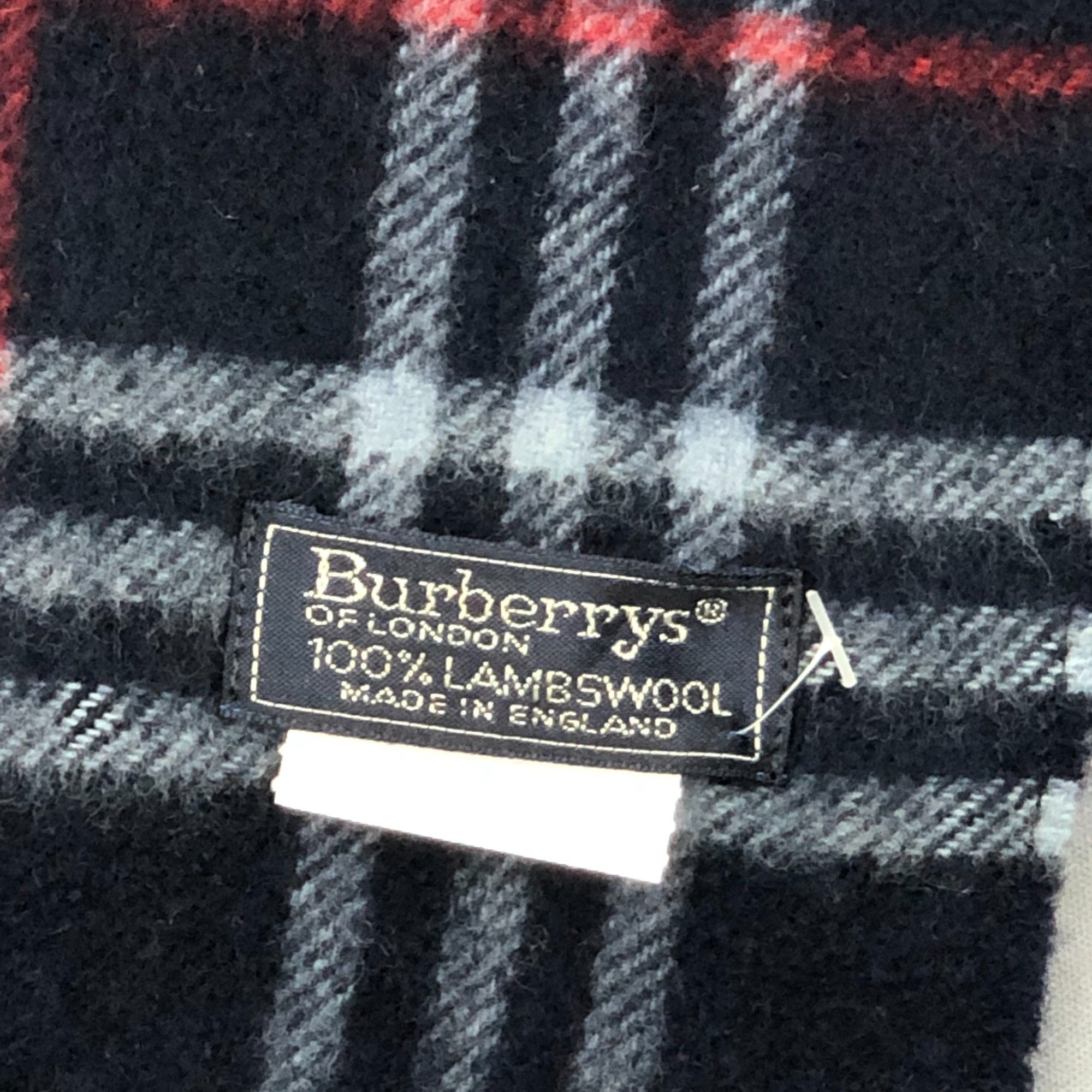 Burberry Vintage Burberrys Scarf Muffler Plaid Check Wool Scarves Size ONE SIZE - 4 Thumbnail