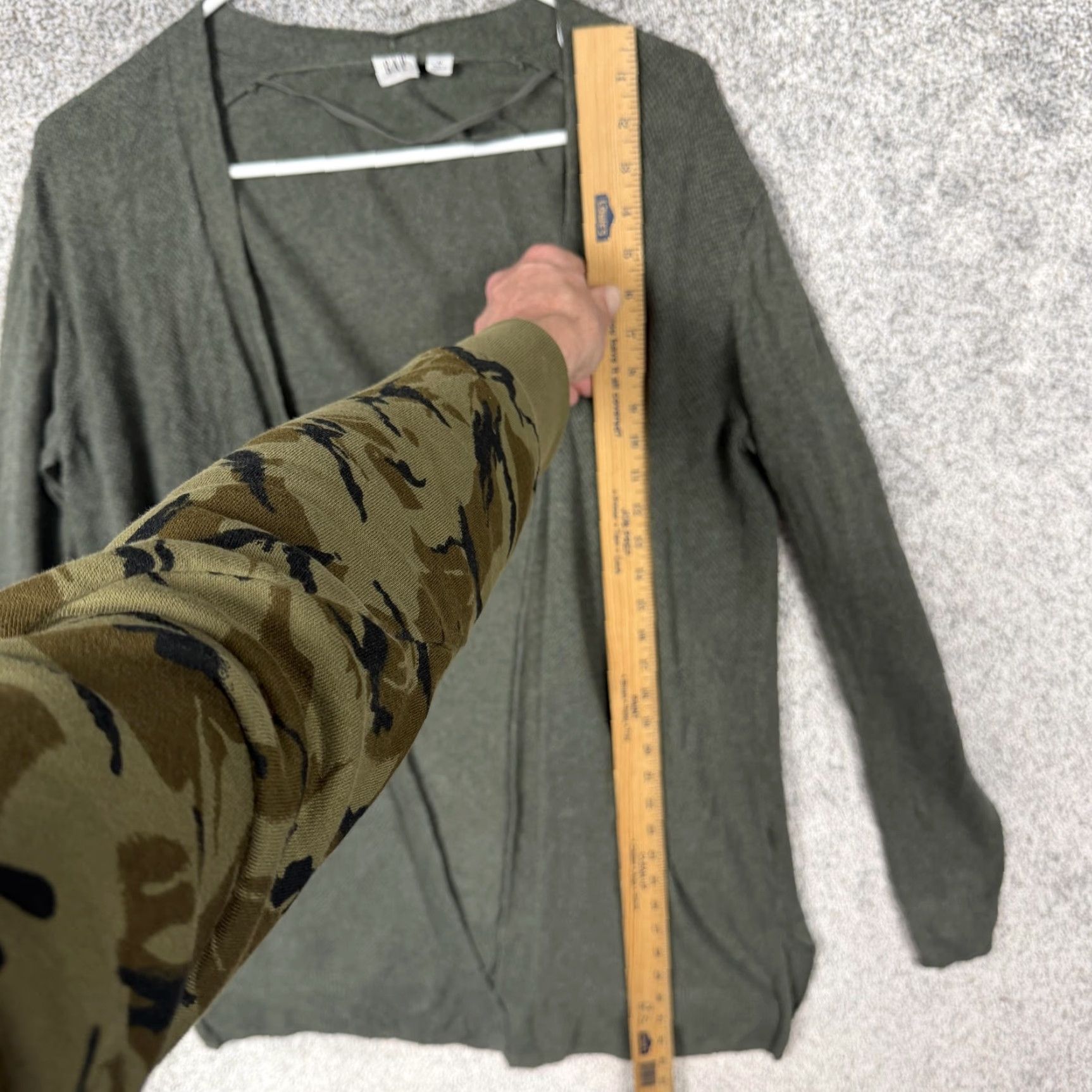 Gap Gap Cardigan Sweater M Green Open Front Knit Preppy Bohemian Lagenlook Casual Womens Regular Open Front Knit Sweater Size M / US 6-8 / IT 42-44 - 2 Thumbnail