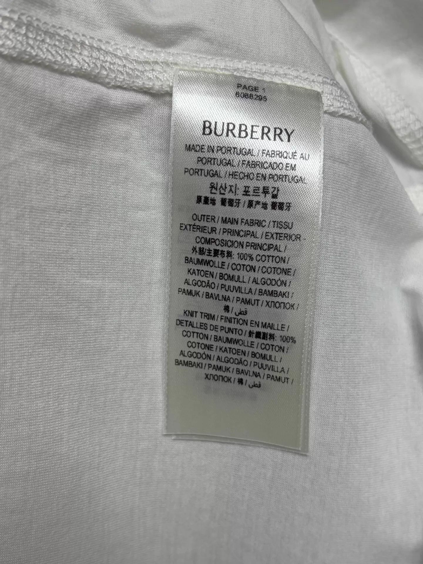 Burberry Burberry XS White T-shirt Blue Embroidered Logo Size US XS / EU 42 / 0 - 5 Thumbnail