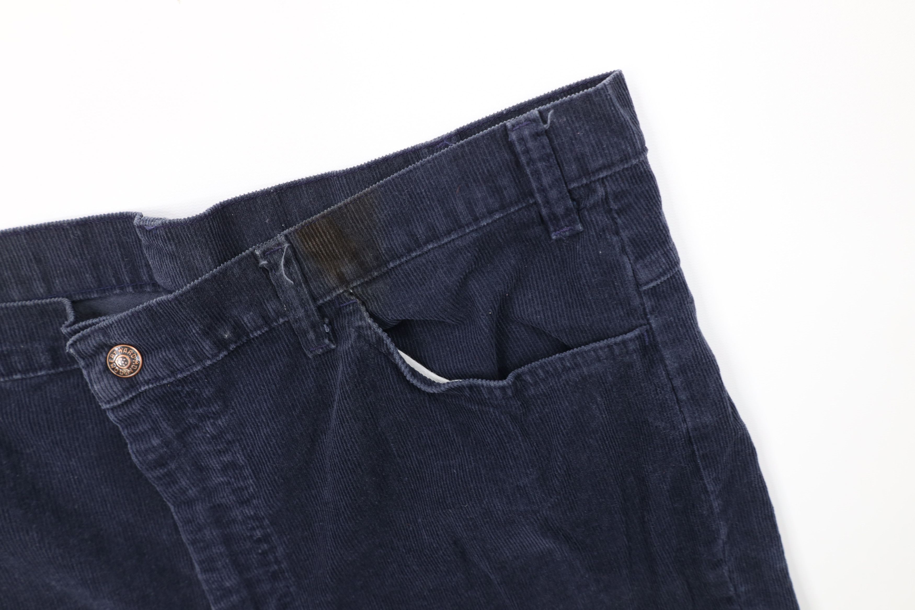 Vintage Vintage 70s Streetwear Corduroy Bell Bottoms Pants Blue USA Size US 38 / EU 54 - 6 Thumbnail