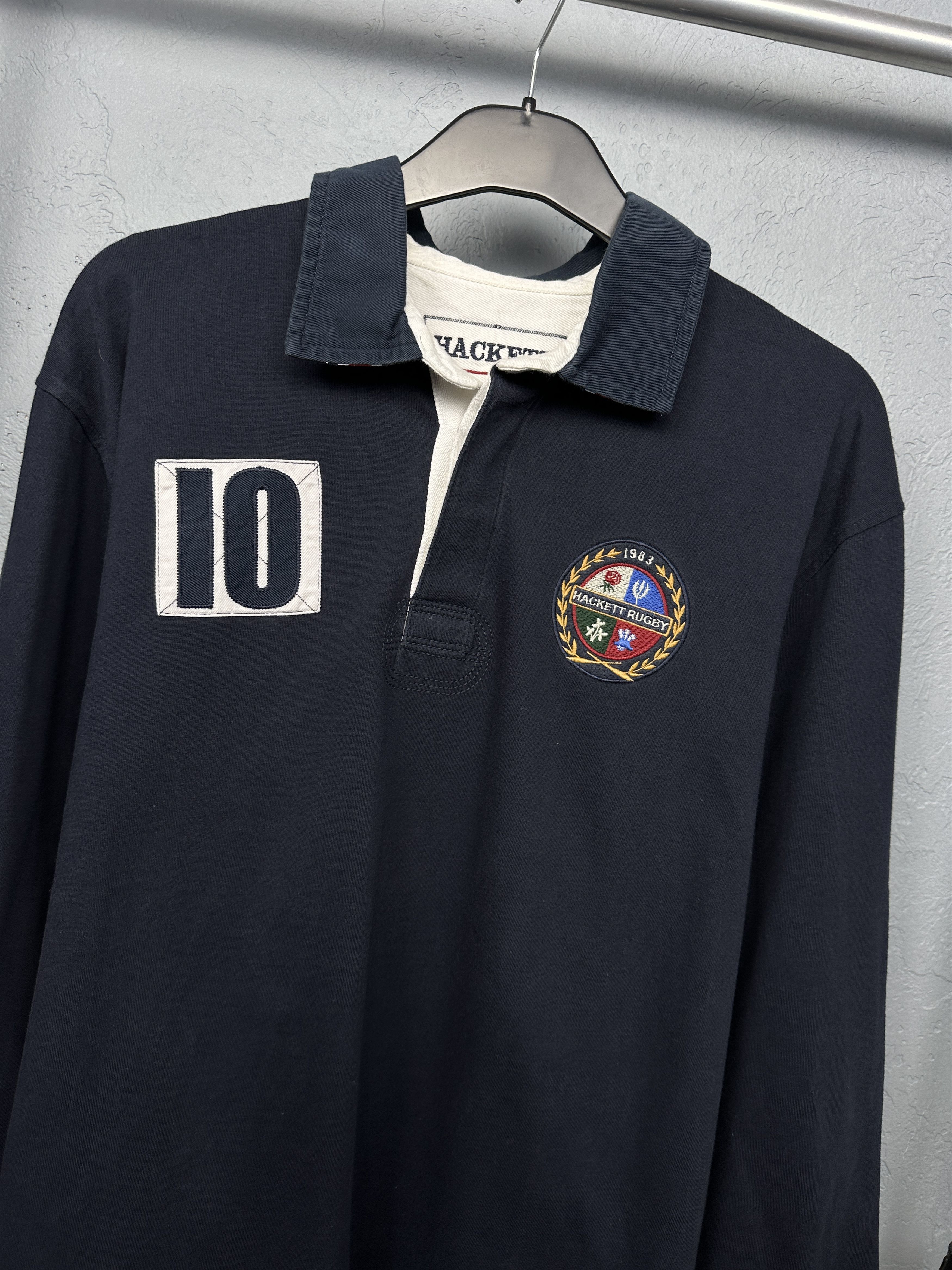 Hackett Hackett Vintage Mens Rugby Long Sleeve Polo Shirt Size US XL / EU 56 / 4 - 4 Thumbnail