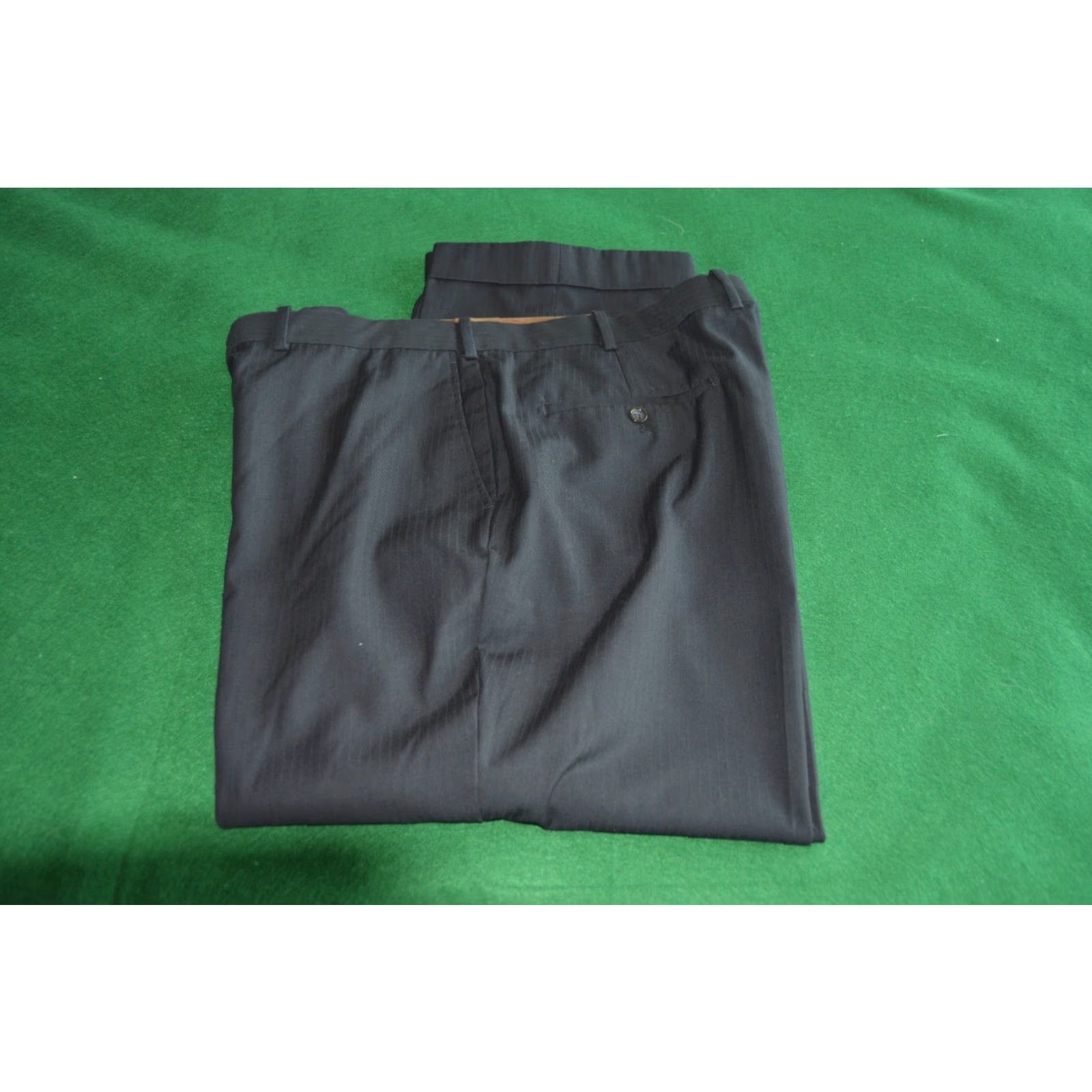 Vintage NAVY MENS DRESS PANTS FLAT FRONT SZ 36 / 29 Waist 65R Poly/Viscose Size US 36 / EU 52 - 2 Thumbnail