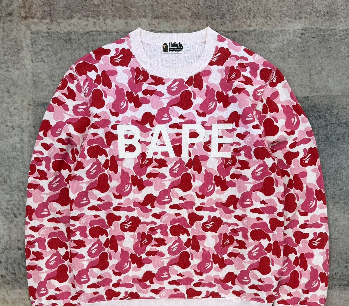 Bape BAPE ABC Camo Crewneck Pink Mens Size US L / EU 52-54 / 3 - 7 Thumbnail