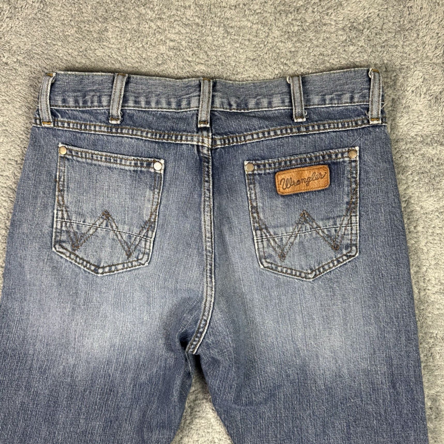 Wrangler Wrangler Retro Jeans Mens 30x34 Slim Straight Blue Denim Cowboy Western Whisker Denim Jeans Slim 5-Pocket Mens Wrangler Retro Jeans Size US 30 / EU 46 - 4 Thumbnail