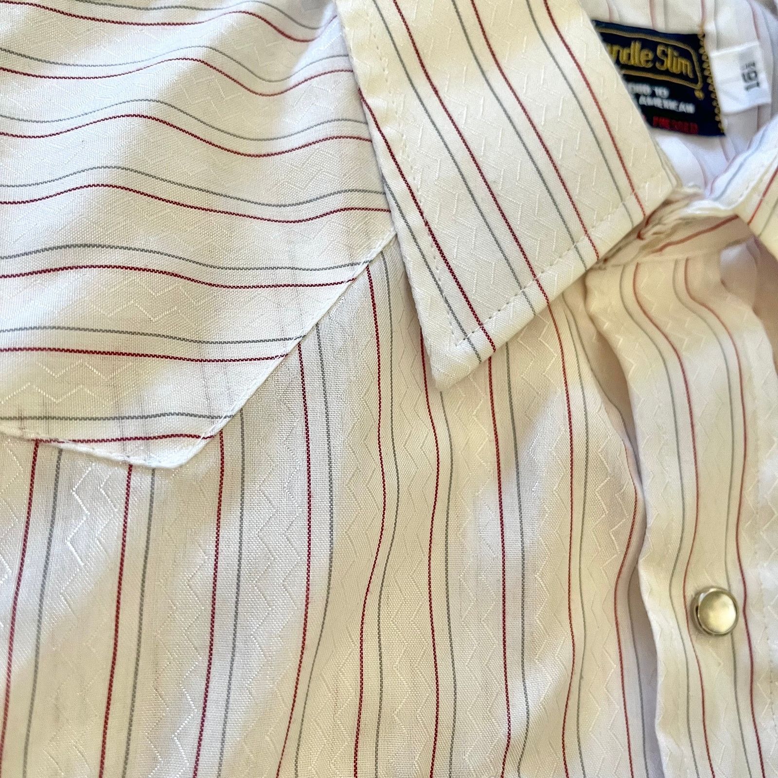 Panhandle Slim × Vintage Vintage Panhandle Slim Pinstripe Jacquard Western Shirt Size US XL / EU 56 / 4 - 5 Thumbnail
