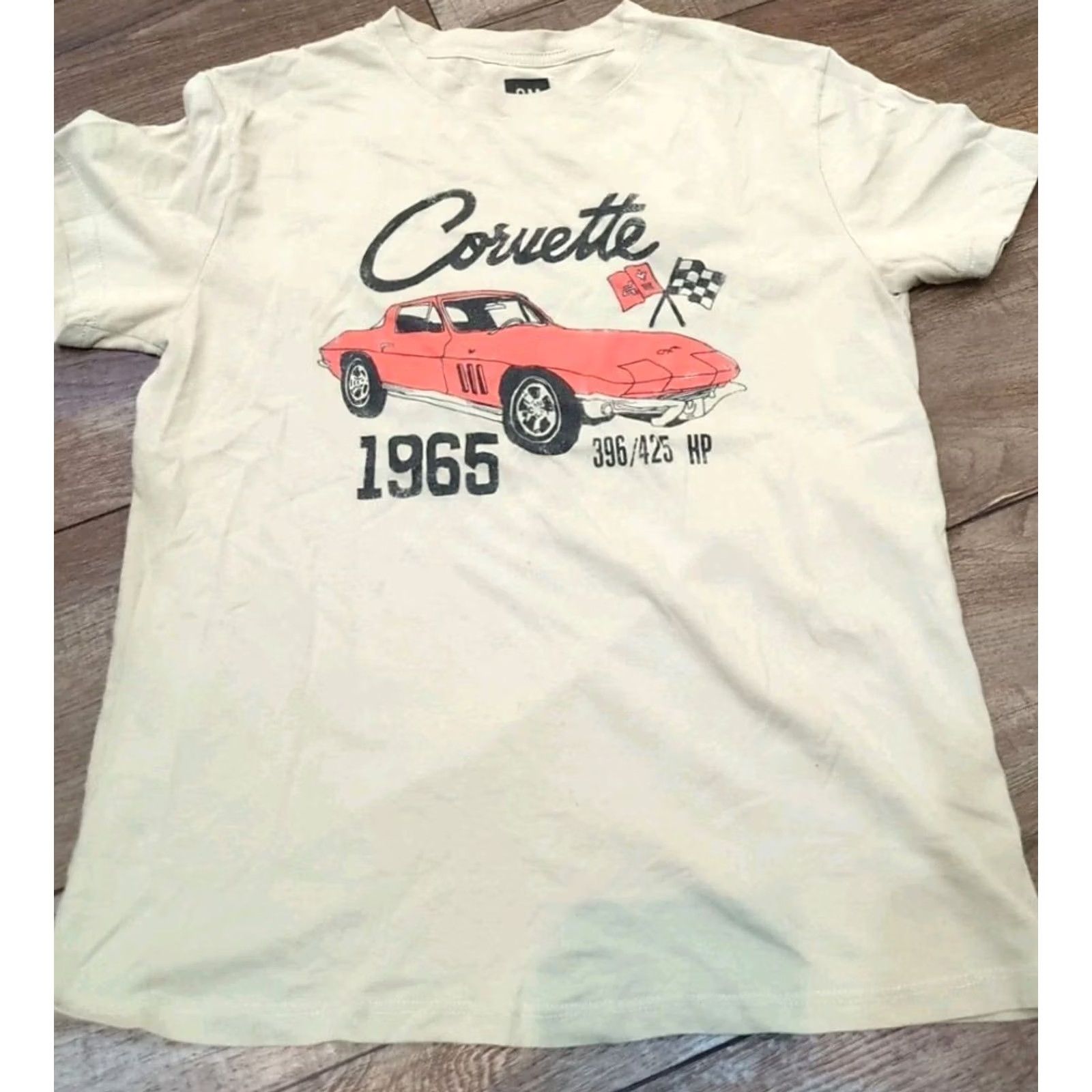 Vintage VINTAGE Chevy Corvette C2 Stingray T Shirt Ladies Medium Tan Beige GM Chevrolet 1965 Cars America Womens Size M / US 6-8 / IT 42-44 - 2 Thumbnail