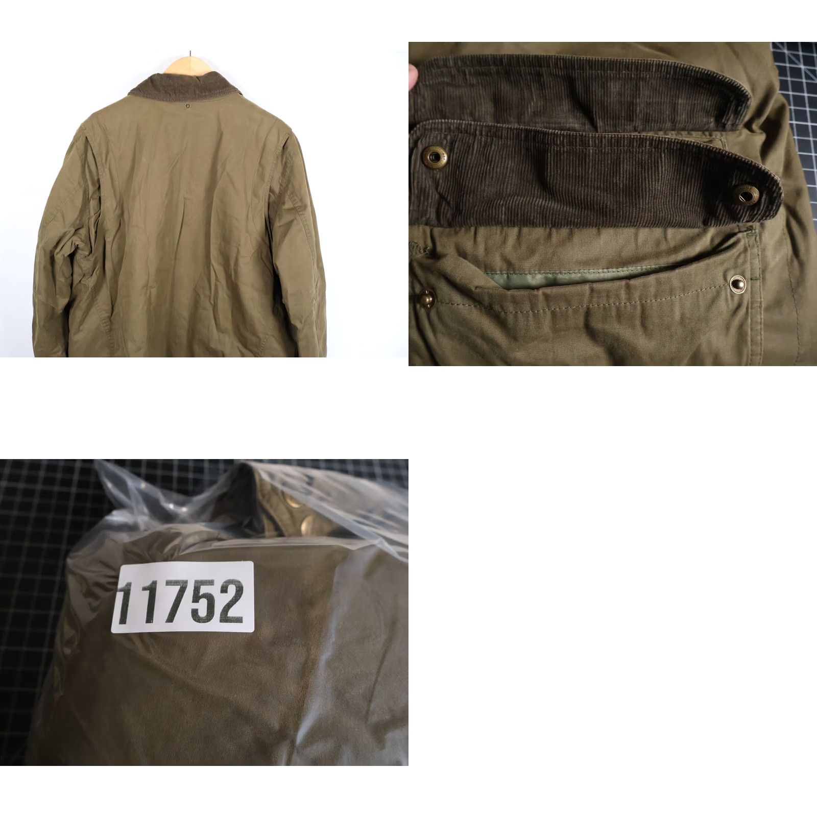 Eddie Bauer Eddie Bauer Barn Jacket Men XL Green Full Zip Corduroy Trim Lining Quilted Nylon Pockets Side Zip Front Button Overlay military jacket style Size US XL / EU 56 / 4 - 11 Thumbnail