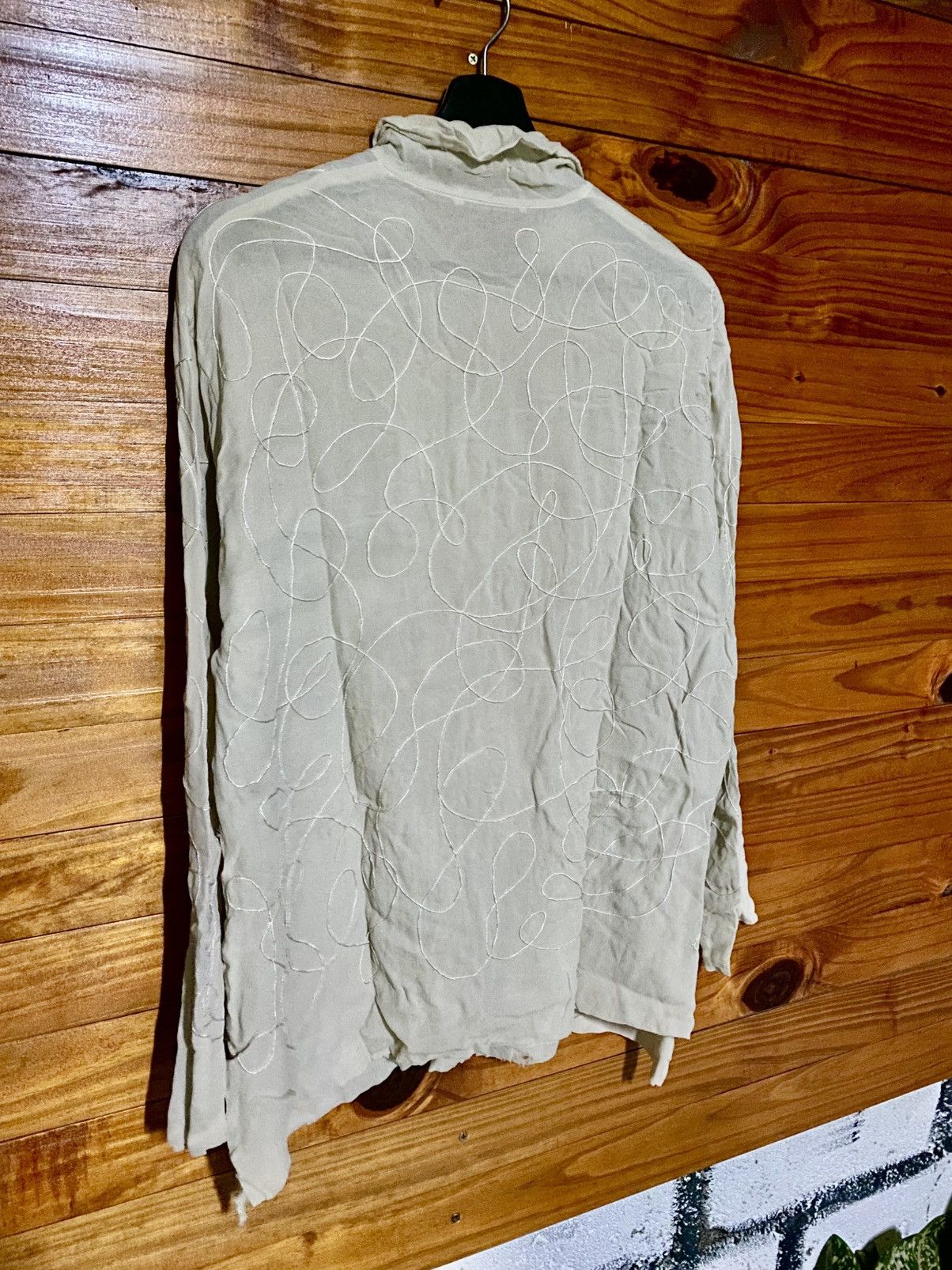 Yohji Yamamoto Vintage Yohji Yamamoto Embroidered Abstract Avant-Garde Size US M / EU 48-50 / 2 - 11 Thumbnail