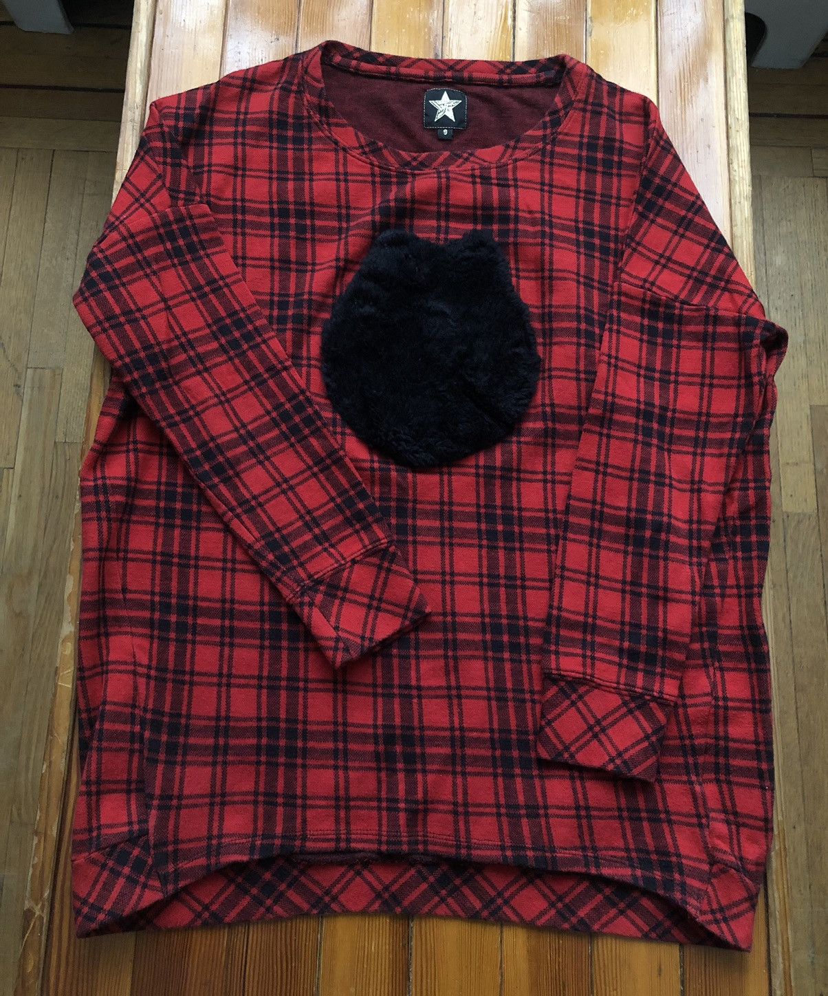 20471120 Vintage 20471120 Hyoma Fuzzy Character Flannel Size US S / EU 44-46 / 1 - 13 Thumbnail