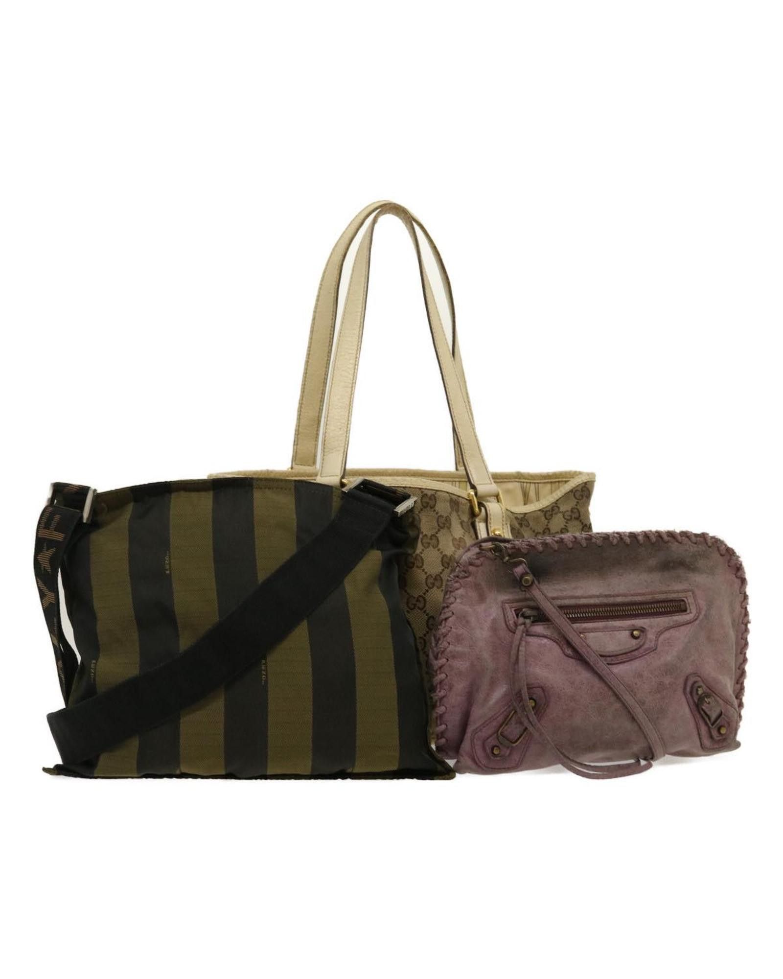 image of Gucci Monogram Canvas Accessory Pouch By Louis Vuitton in Beige, Women's