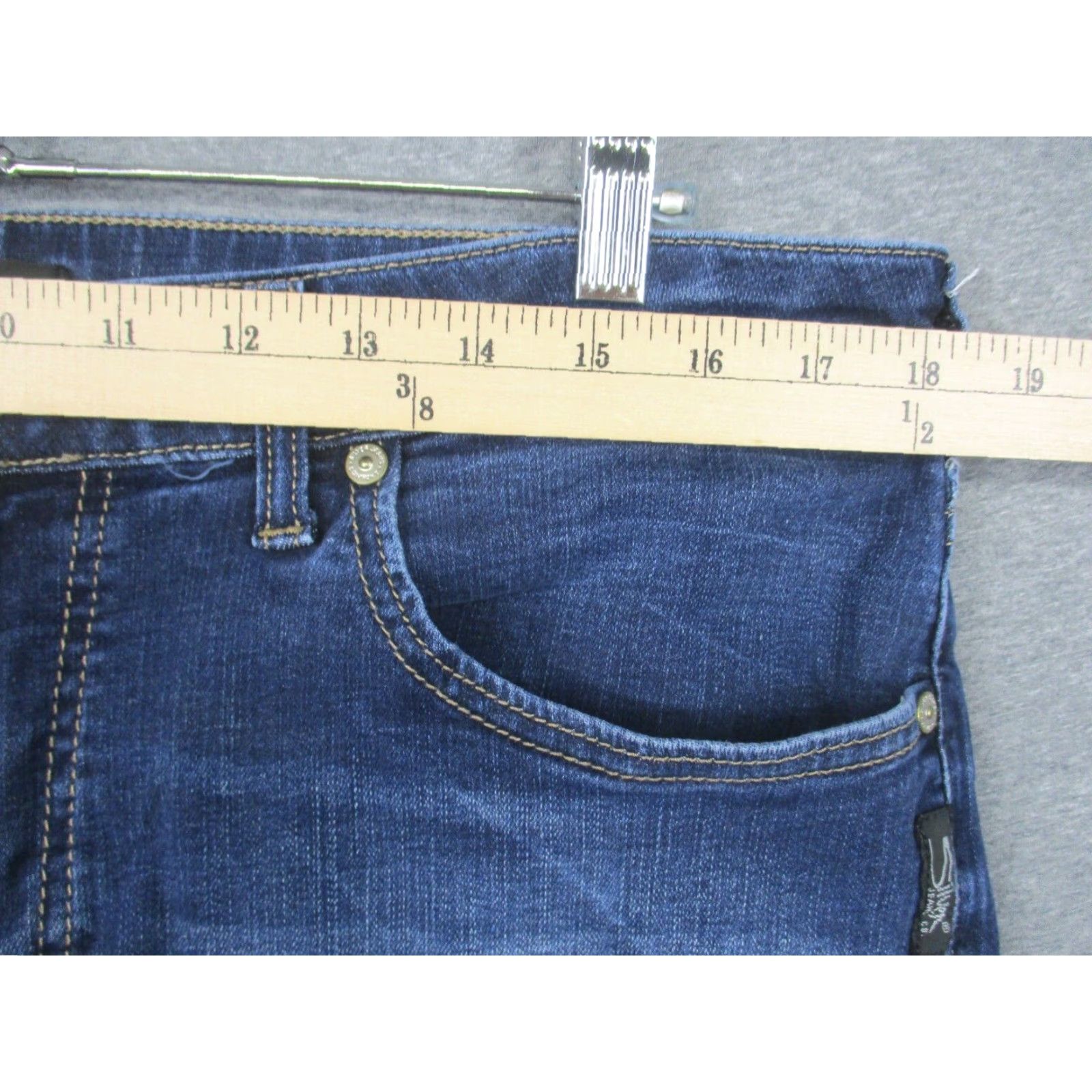 Silver Jeans Co. Silver Jeans Jeans 36x31 Straight Stretch Blue Distressed Mens Regular Denim 5-Pocket Blue Jeans Zac Century? Size US 36 / EU 52 - 7 Thumbnail