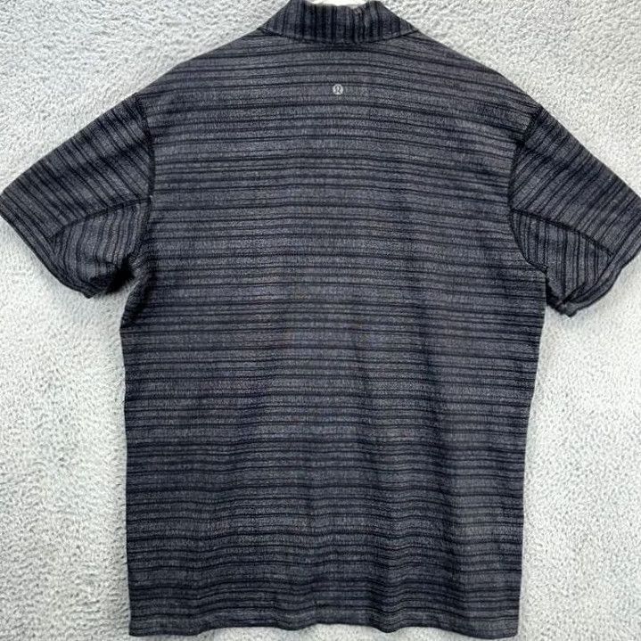 Lululemon Lululemon Golf Polo Shirt Mens XL Dark Grey Striped Athletic Short Sleeve Polo Shirt Polo Short Sleeve Sports Outdoor Logo Casual Size US XL / EU 56 / 4 - 2 Thumbnail