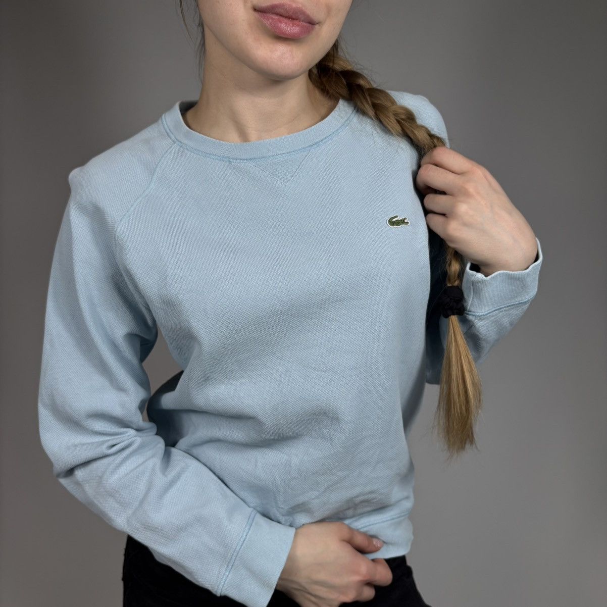 Lacoste Vintage Y2K Lacoste Retro Boxy Blue Sweater Casual Style Size M / US 6-8 / IT 42-44 - 1 Thumbnail