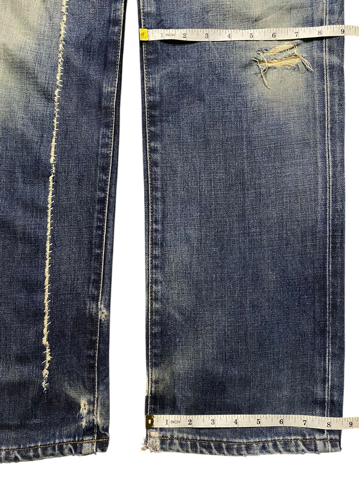 Edwin Vintage Japanese Edwin 503 Distressed Mud Wash Loose Jeans Size US 30 / EU 46 - 20 Thumbnail