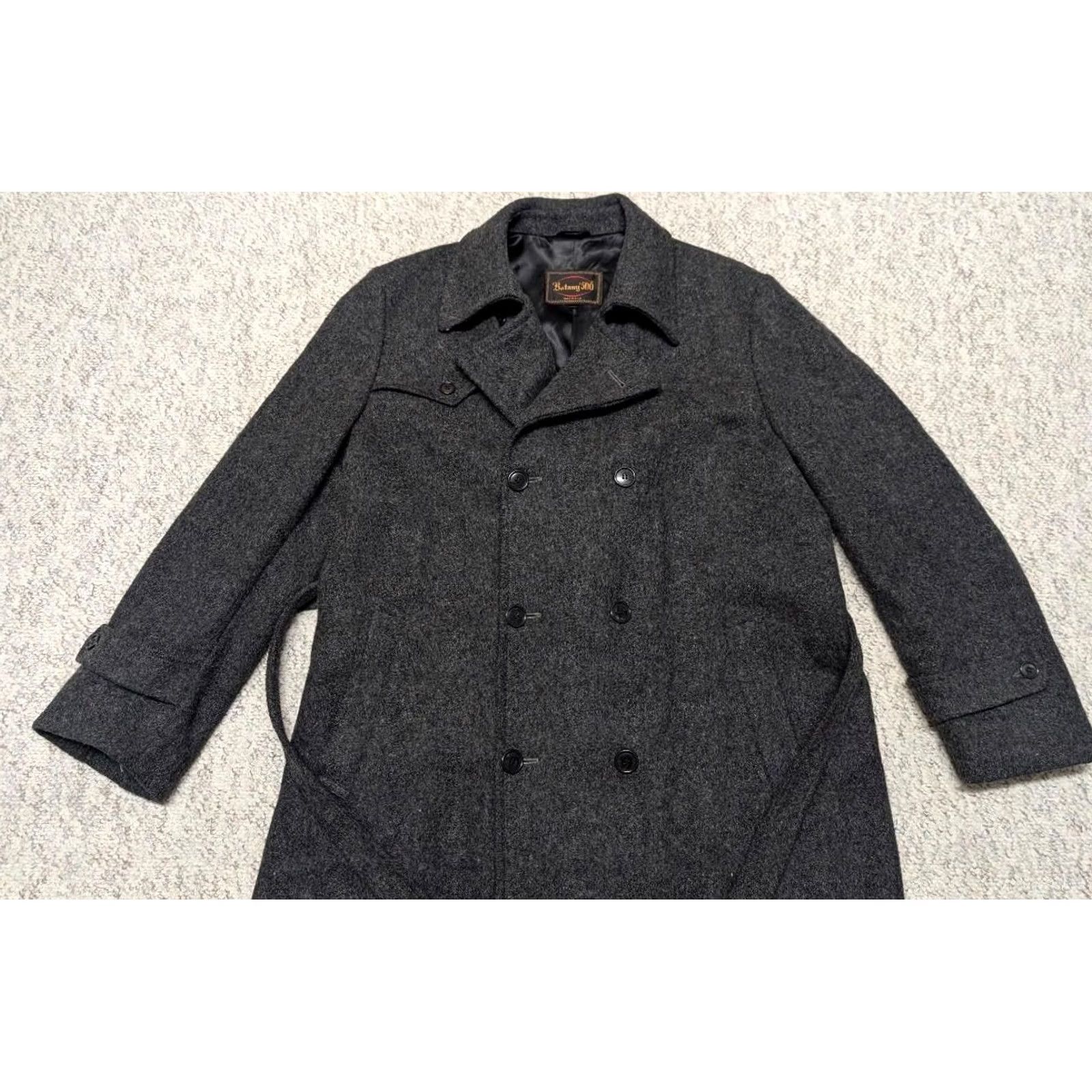 Doublet VINTAGE Botany 500 overcoat Coat Mens XL Gray Wool Double Breasted Belted Trench Coat Size US XL / EU 56 / 4 - 6 Thumbnail