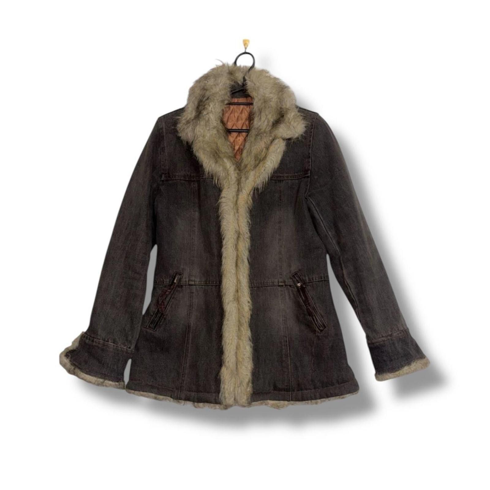 Other Denim with fur whimsy goth penny lane style coat jacket Size XS / US 0-2 / IT 36-38 - 1 Thumbnail