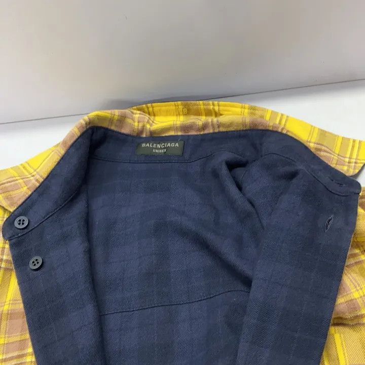 Balenciaga Balenciaga SS24 Color-Block Plaid Long Sleeve Shirt 0079-25 Size US M / EU 48-50 / 2 - 7 Thumbnail