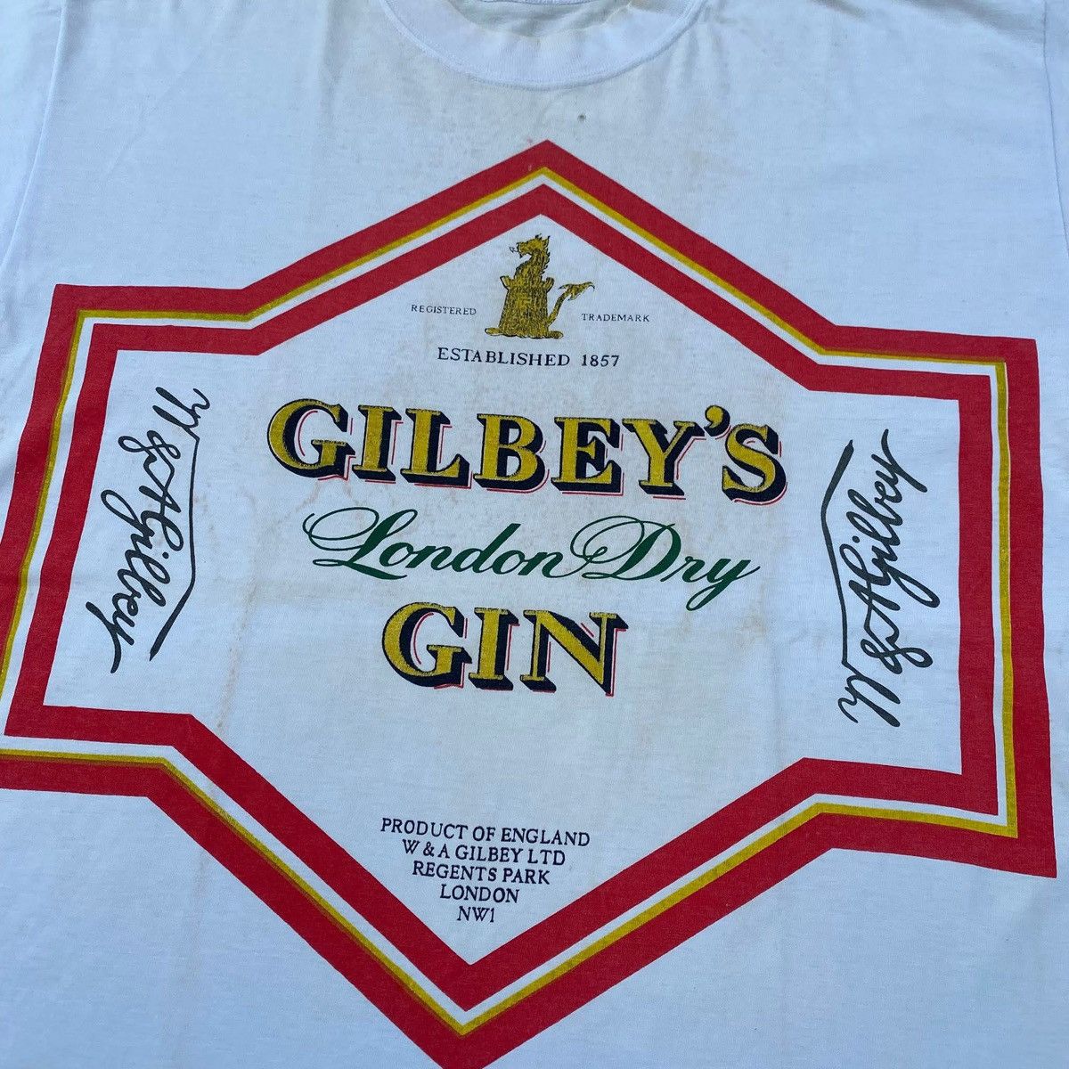 Vintage RARE ‼️ Gilbey's Special Dry Size US L / EU 52-54 / 3 - 2 Thumbnail