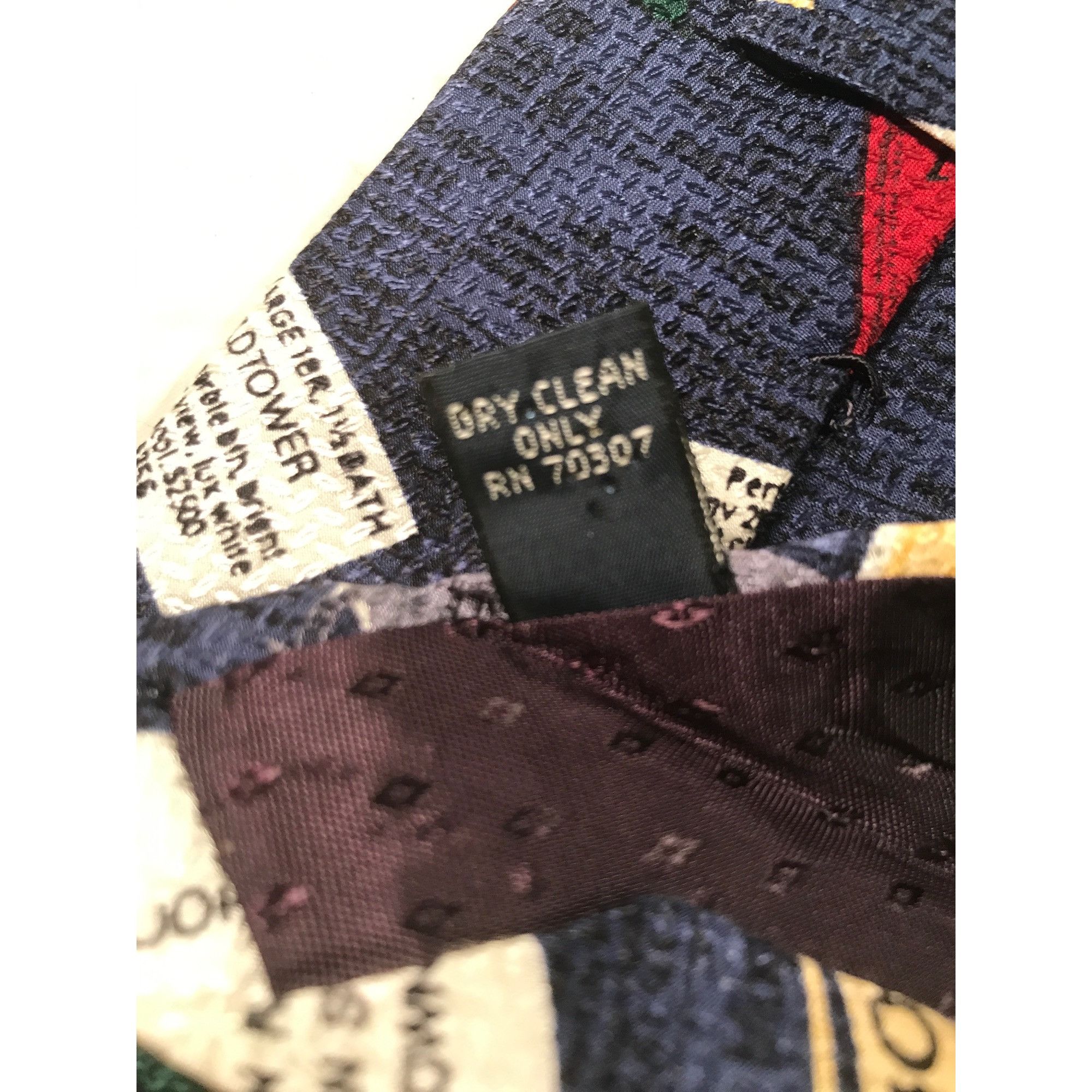 Other Harken LTD Men’s Blue Hand Sewn Italian Silk Realestate Tie Size ONE SIZE - 6 Thumbnail