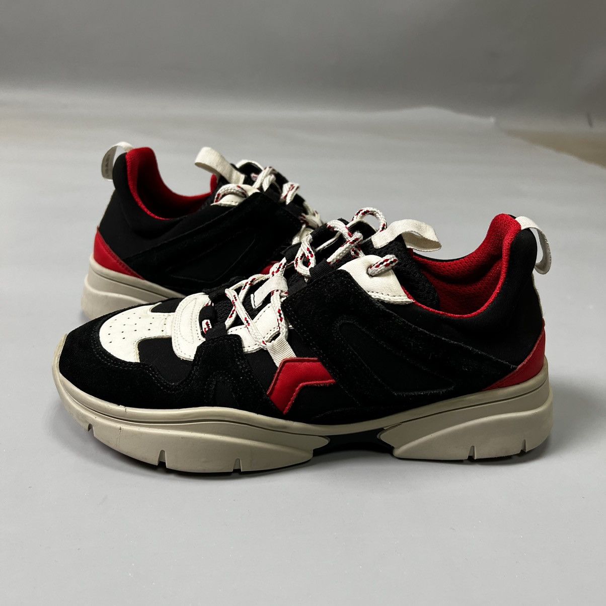 Isabel Marant Isabel Marant “Kindsay” sneakers Black Red Luxury Size US 8 / IT 38 - 1 Thumbnail