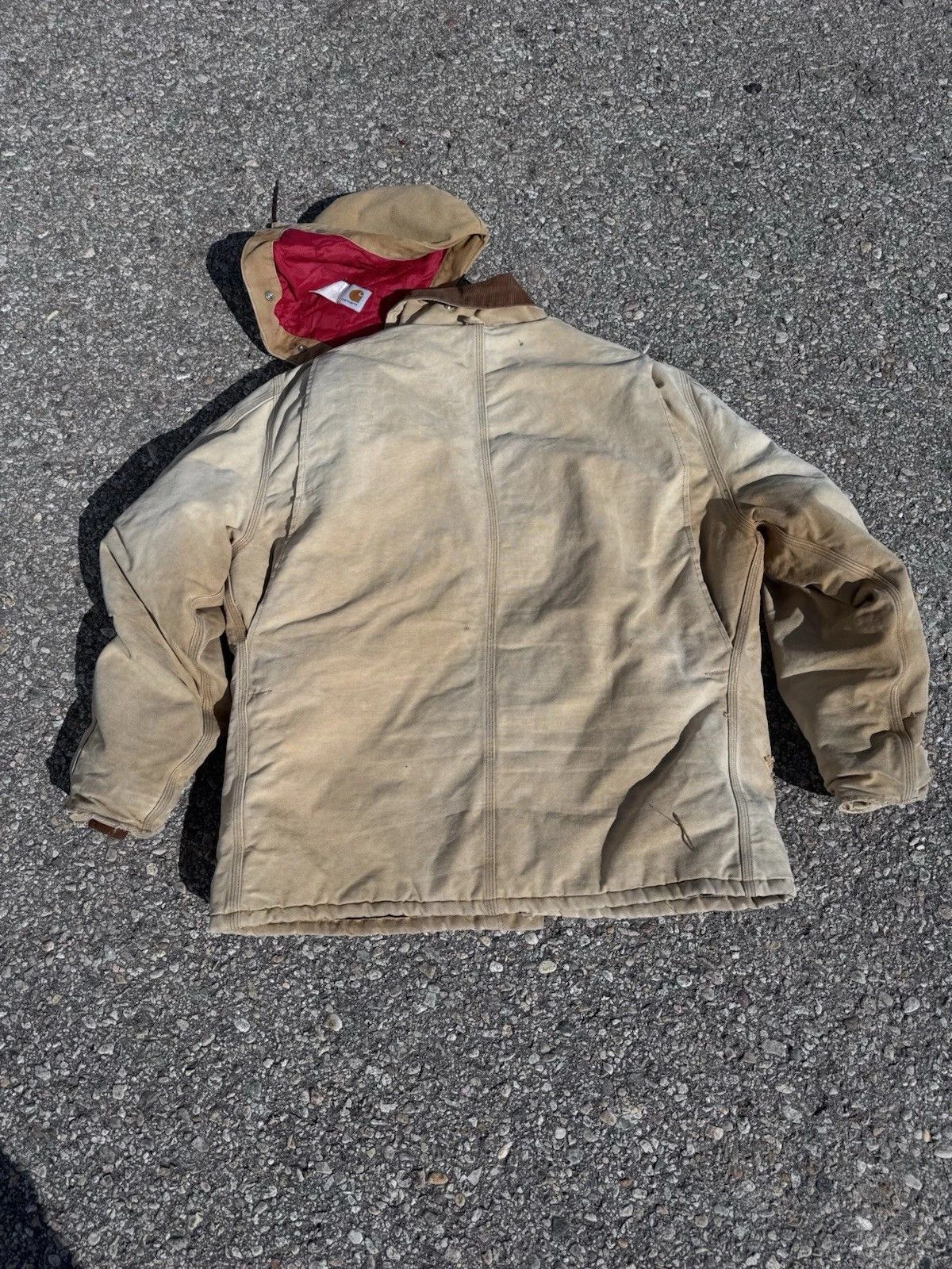 Carhartt Carhartt Beige Quilted Zip Up Chore Jacket Size US XL / EU 56 / 4 - 2 Thumbnail