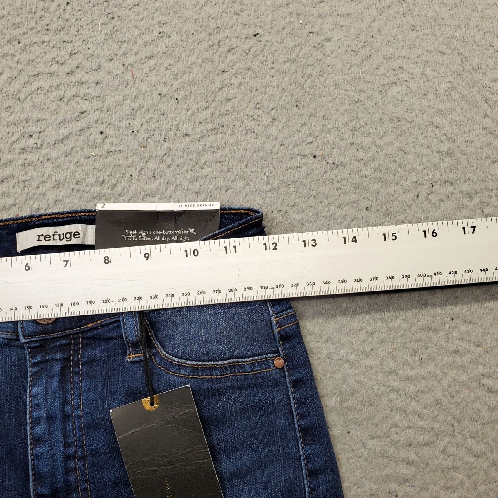 Vintage Refuge Womens Jeans 2 Blue Denim High Rise Frayed Hem Skinny Streetwear 2 Womens Blue Denim Skinny Jeans Size 26" / US 2 / IT 38 - 6 Thumbnail