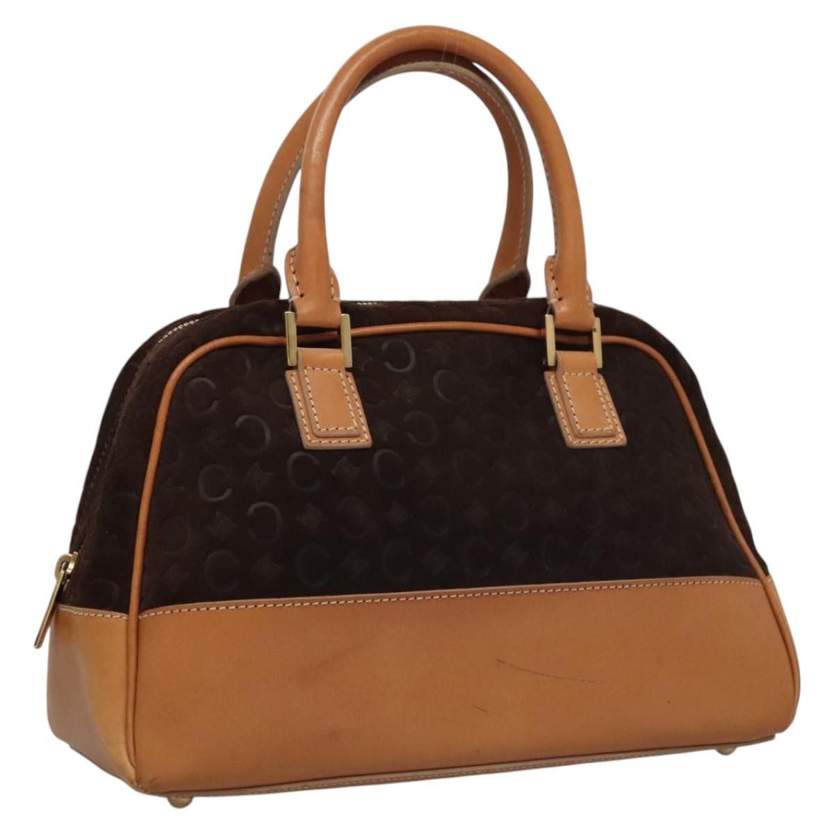 Celine CELINE C Macadam Canvas Hand Bag Brown Gold Size ONE SIZE - 1 Thumbnail