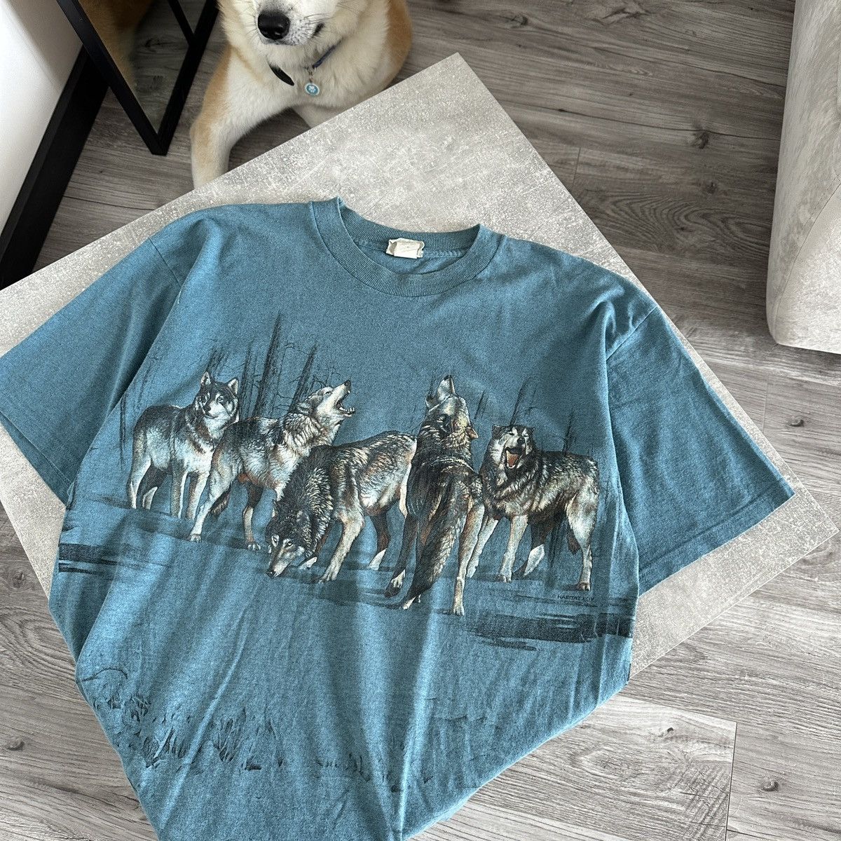 Habitat Vintage 90s Habitat Wolf Pride tee AOP Animals y2k rare og Size US XL / EU 56 / 4 - 1 Thumbnail